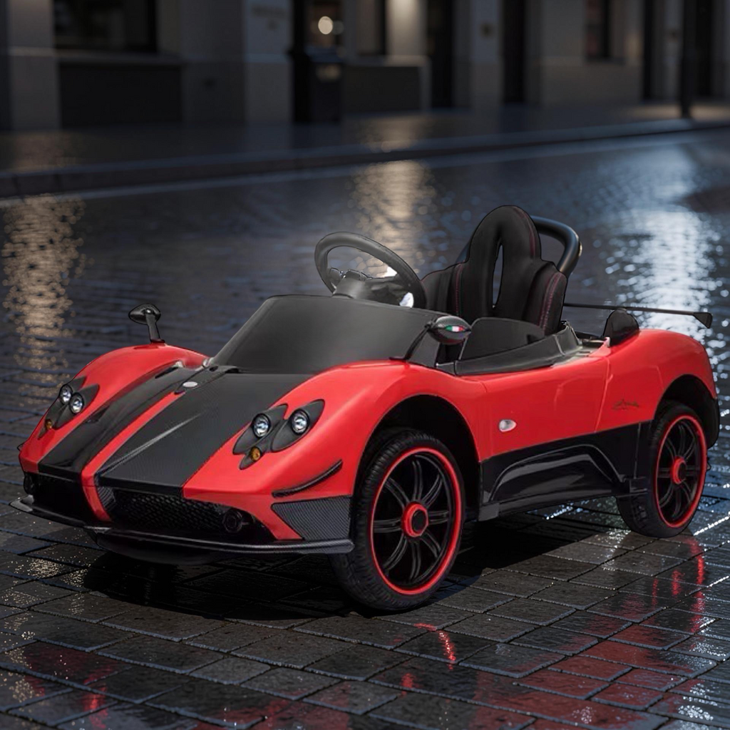 2026 XL Pagani Kids Ride-On Car – Dual 75W Motors, Leather Seat, LED Lights, Touchscreen LCD, Bluetooth & Remote Control