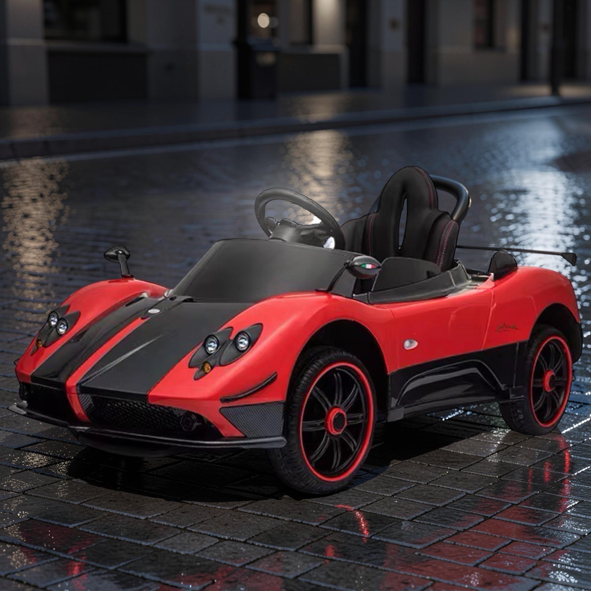 2026 XL Pagani Kids Ride-On Car – Dual 75W Motors, Leather Seat, LED Lights, Touchscreen LCD, Bluetooth & Remote Control
