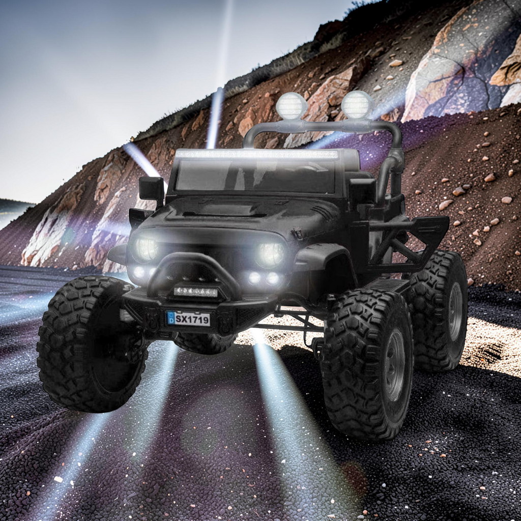 2026 Lifted Jeep Kids Ride-On SUV – XXL 2-Seater (Ages 3–8), 180W 4 Motors, Leather Seats, Off-Road Rubber Tires, LED Lights, Bluetooth Speakers & Parental Remote Control