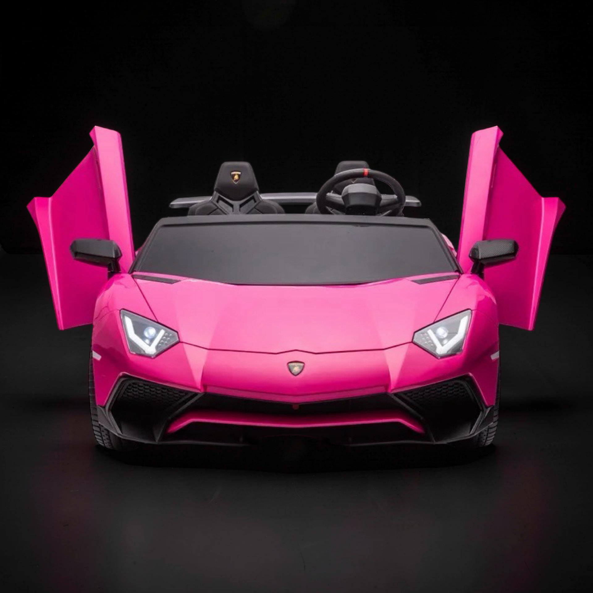 2026 Lamborghini Aventador Kids Electric Supercar – XXXL 2-Seater (Ages 6–14), 200W Brushless Motor, Metal Frame, Tubeless Air Tires, Dual Disk Brakes, Hydraulic Doors, LED Lights, Touchscreen LCD & Bluetooth Speakers