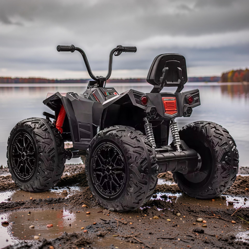 2026 XXL Electronix Kids 4x4 ATV Ride-On – 180W Quad Motors, Off-Road Rubber Tires, Leather Seat, LED Lights (Ages 3–10)