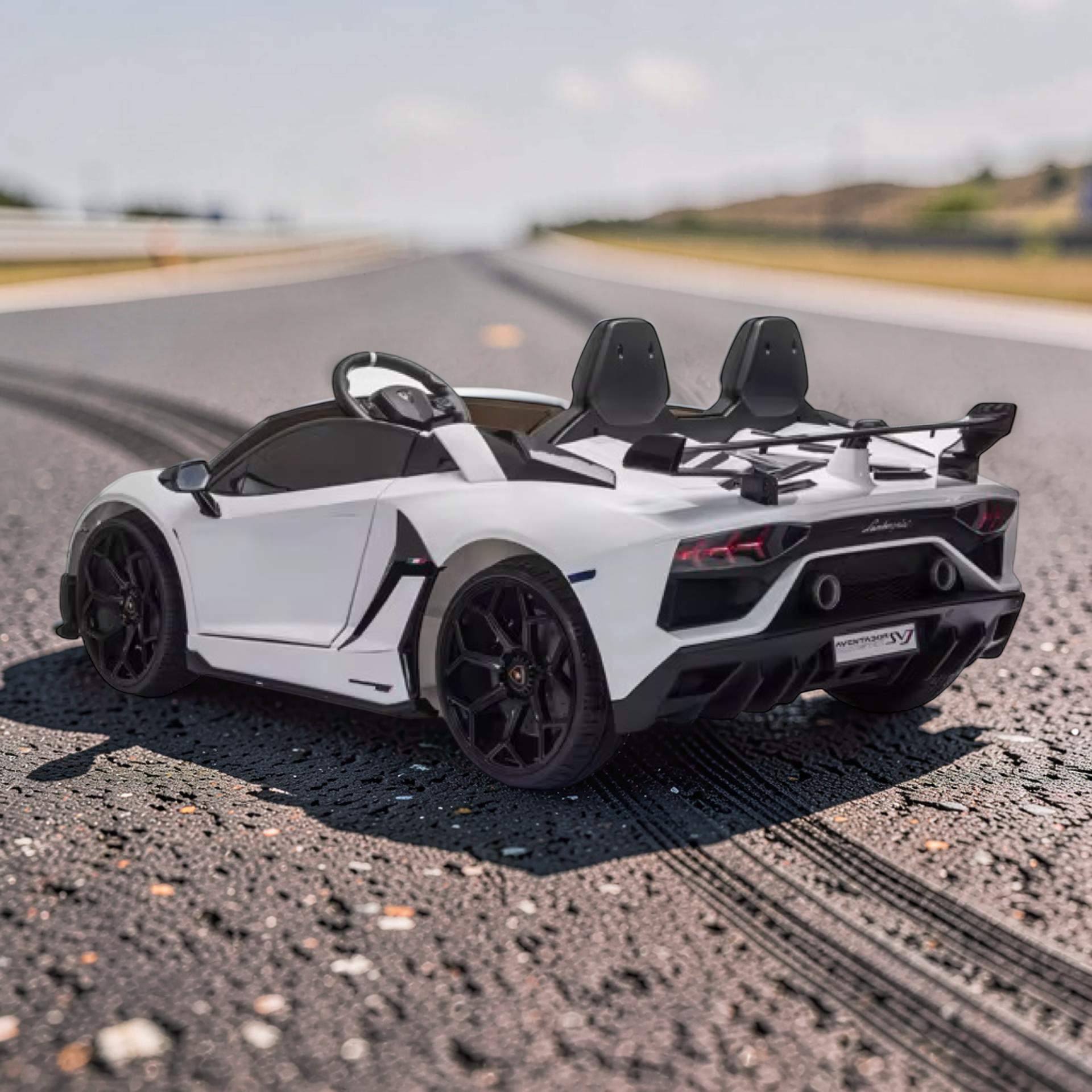 2026 XXL Lamborghini Aventador Kids Ride-On Car – 2 Motors, 2-Seater, Drift Mode, Hydraulic Doors, Remote Control (Ages 3–10)