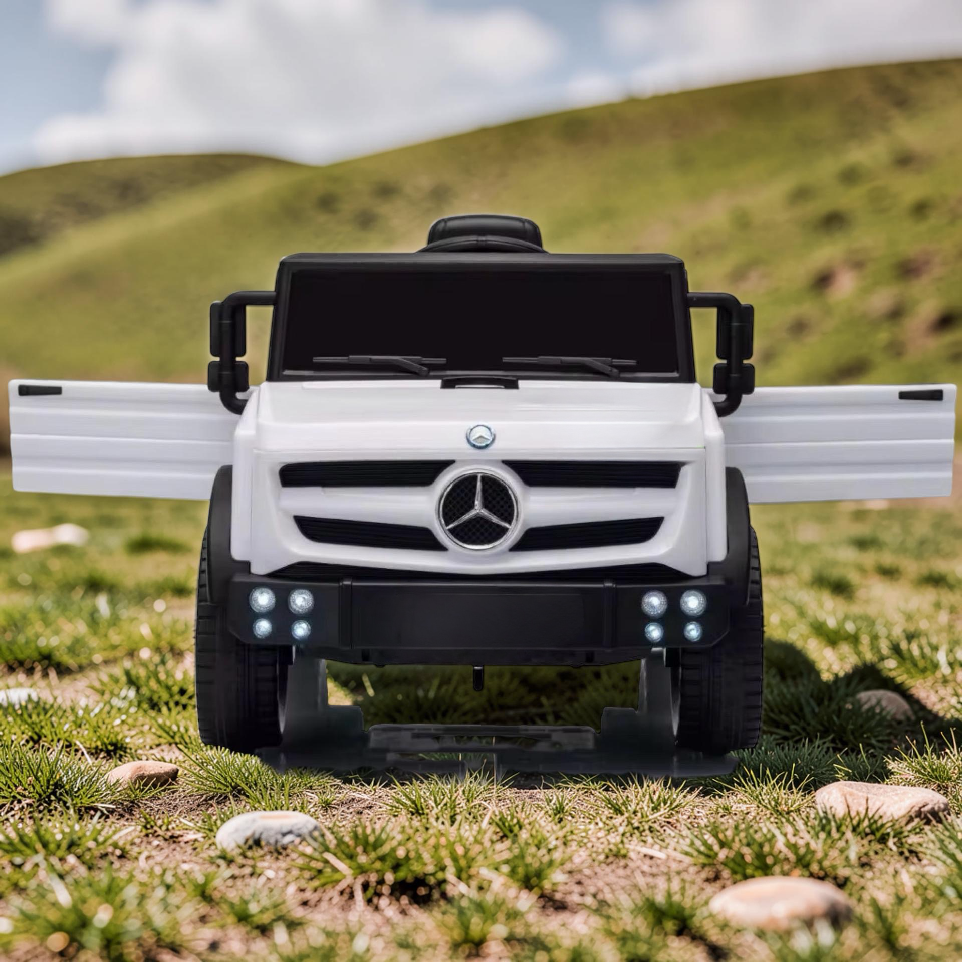 2026 XL Mercedes-Benz Kids Truck Ride-On – 2 Motors, 1-Seater, Remote Control, LED Lights, Bluetooth