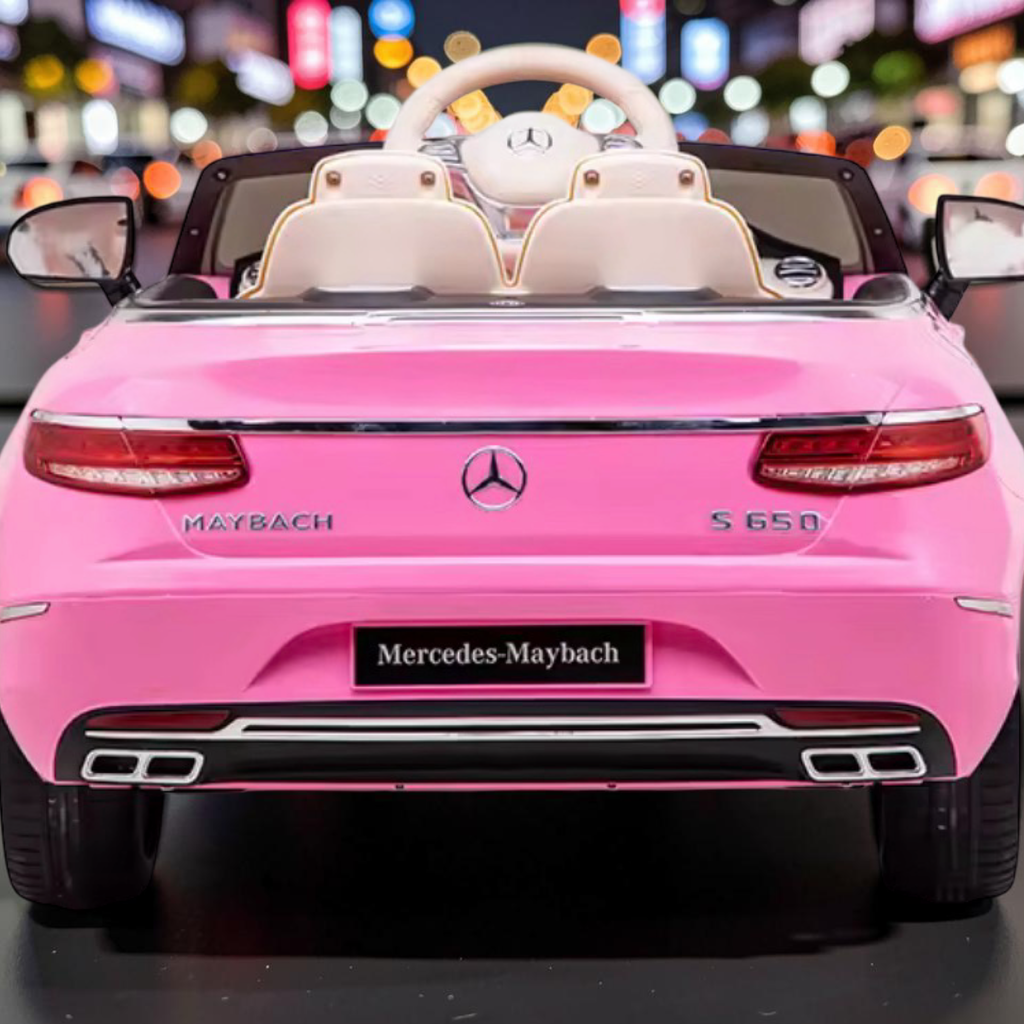 2026 Mercedes-Benz Maybach Kids Ride-On Car – XL (Ages 1–6), 75W Dual Motors, Leather Seat, Touchscreen LCD, LED Lights, Bluetooth & Parental Remote Control
