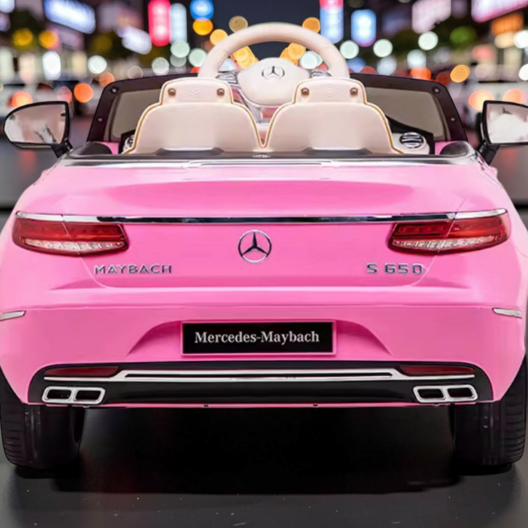 2026 Mercedes-Benz Maybach Kids Ride-On Car – XL (Ages 1–6), 75W Dual Motors, Leather Seat, Touchscreen LCD, LED Lights, Bluetooth & Parental Remote Control