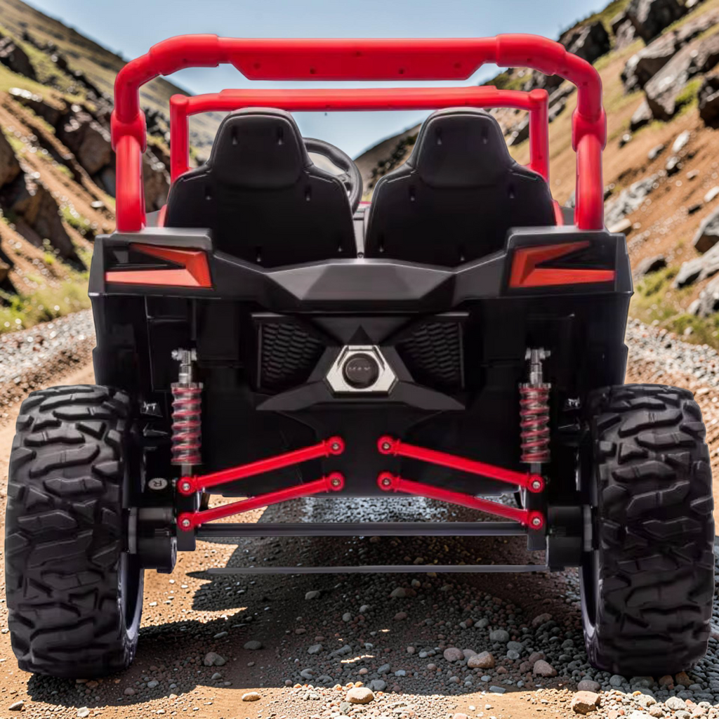 2026 XXL UTV Z Kids 2-Seater Ride-On – 180W 4 Motors, Leather Seats, Rubber Tires, Touchscreen LCD, LED Lights, Bluetooth Speakers & Remote Control (Ages 3–8)