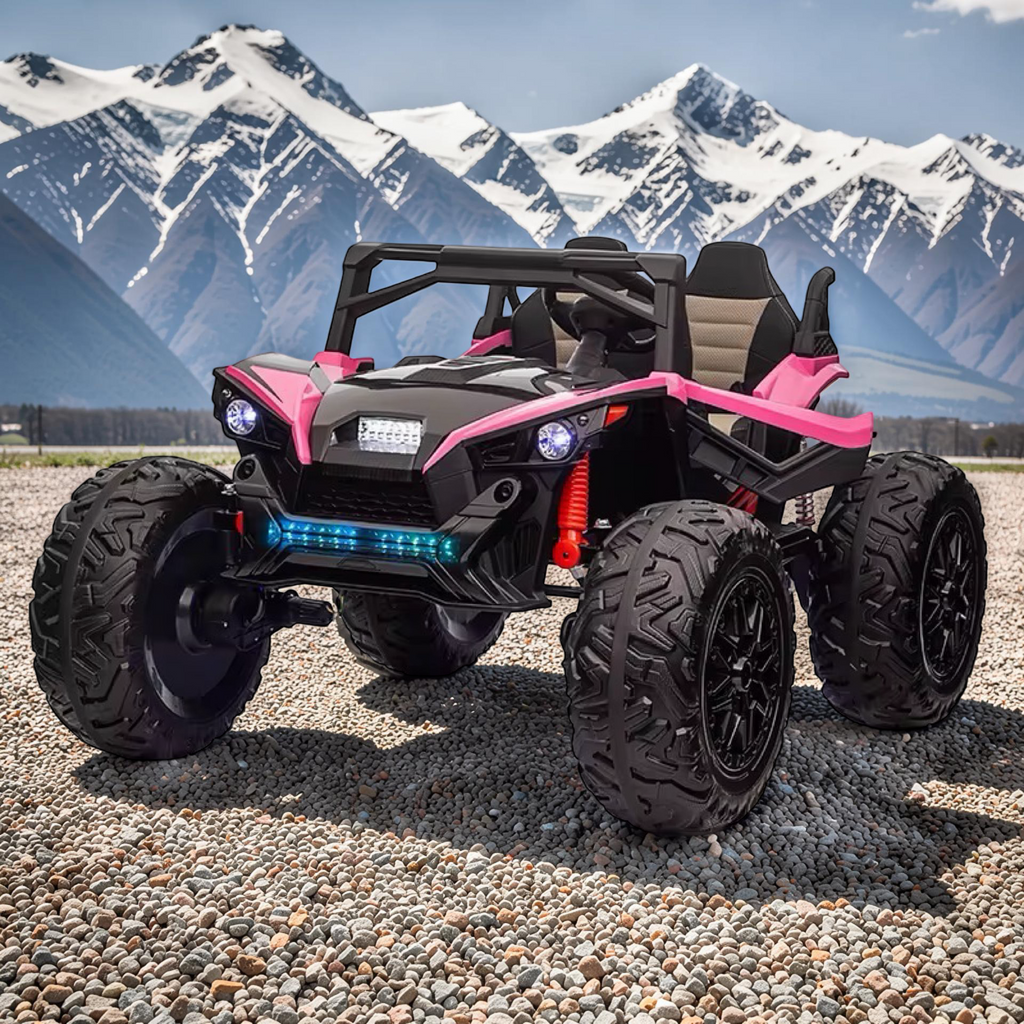 2026 XXL Electronix Dune Buggy Sport Kids 2-Seater Ride-On – 180W 4 Motors, Leather Seats, Rubber Tires, LED Lights, Bluetooth Speakers & Remote Control (Ages 3–8)