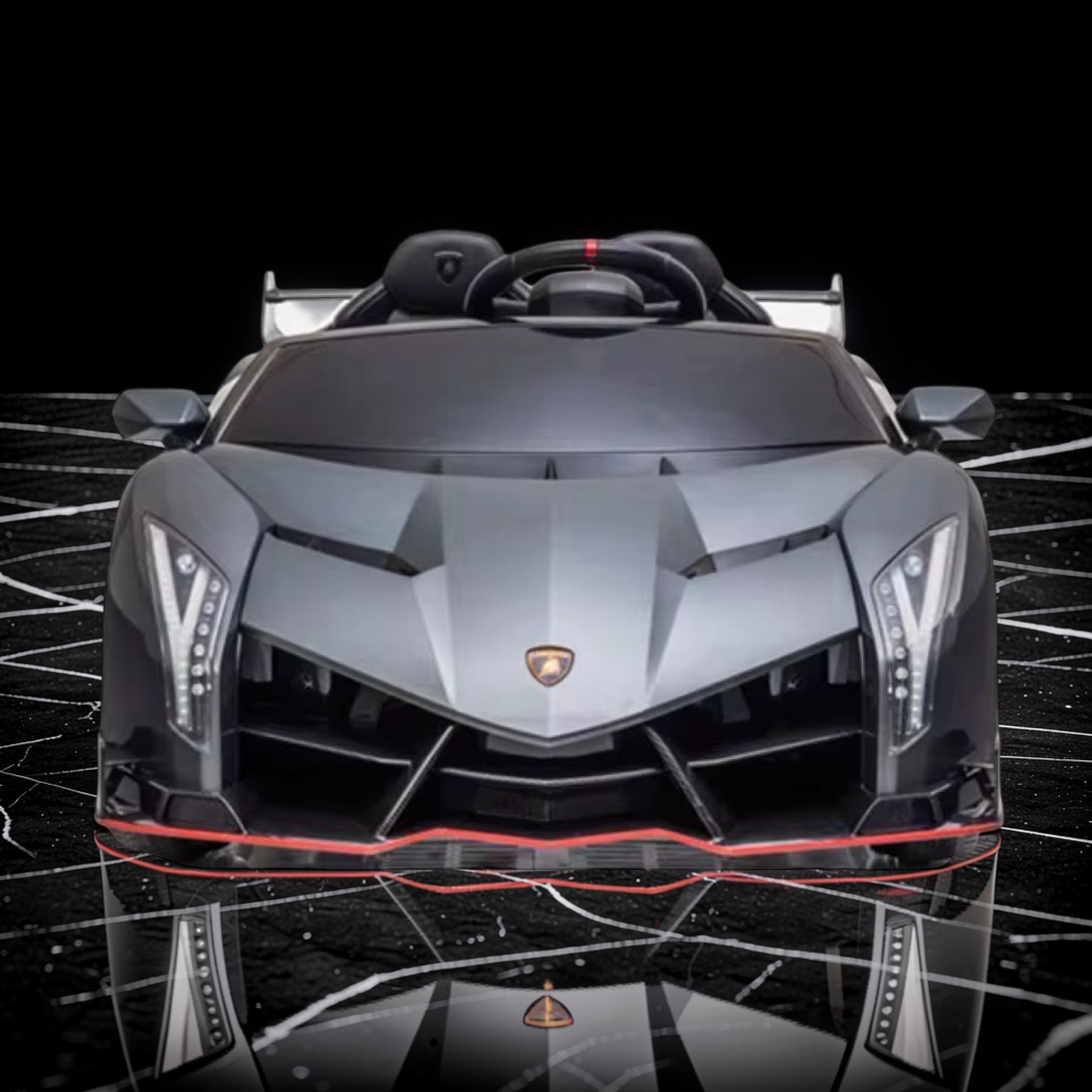 2026 XL Lamborghini Kids 2-Seater Ride-On Car – Dual Motors, Hydraulic Butterfly Doors, LED Lights, Remote Control (Ages 1–8)