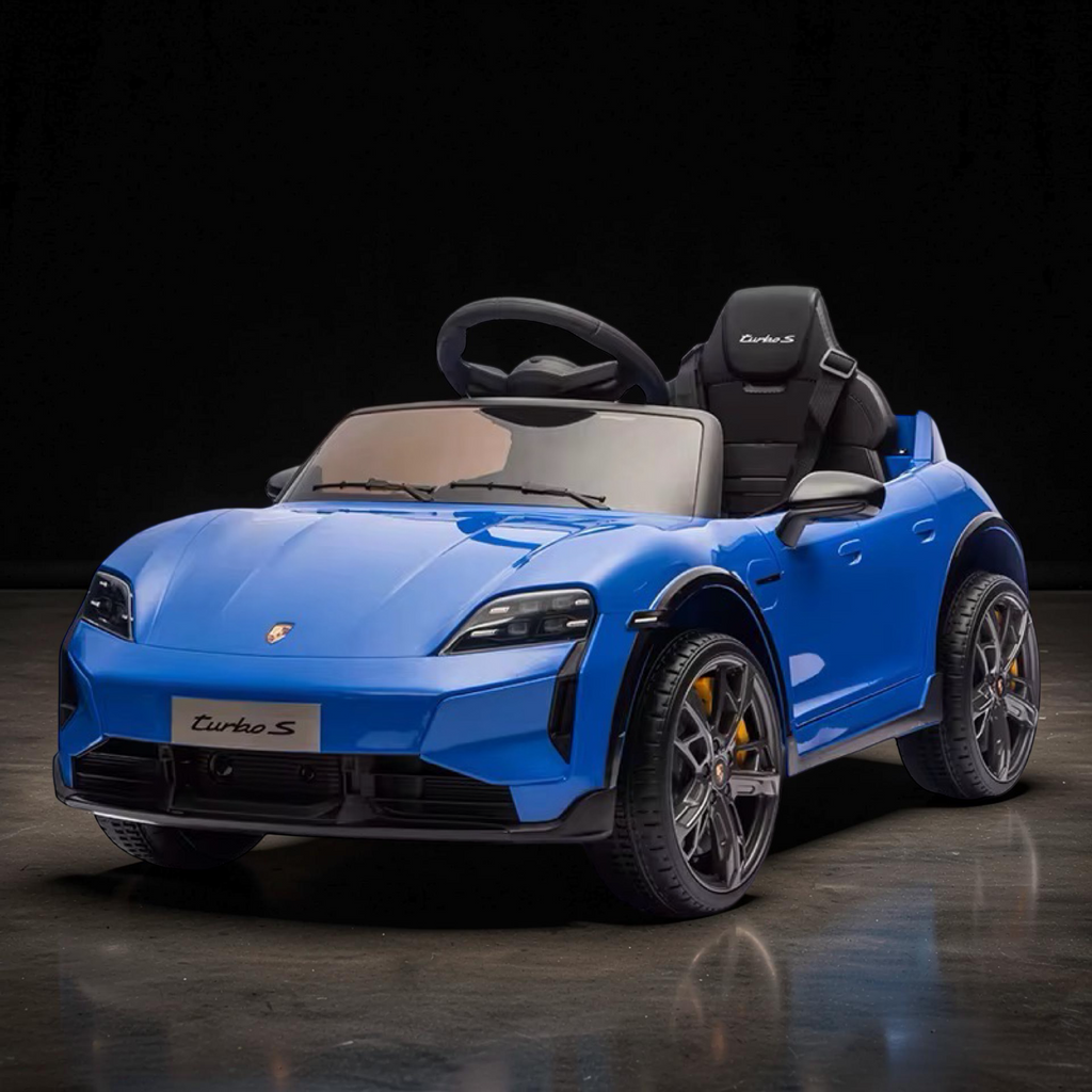 2026 Porsche Kids Ride-On Car – Large (Ages 1–6), 50W Dual Motors, Leather Seat, LED Lights, Bluetooth Speakers & Parental Remote Control