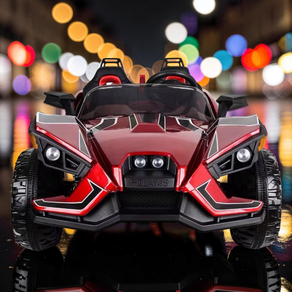 2026 XL 2-Seater Slingshot Kids Ride-On – Dual 90W Motors, Leather Seats, Rubber Tires, LED Lights, Bluetooth & Remote Control