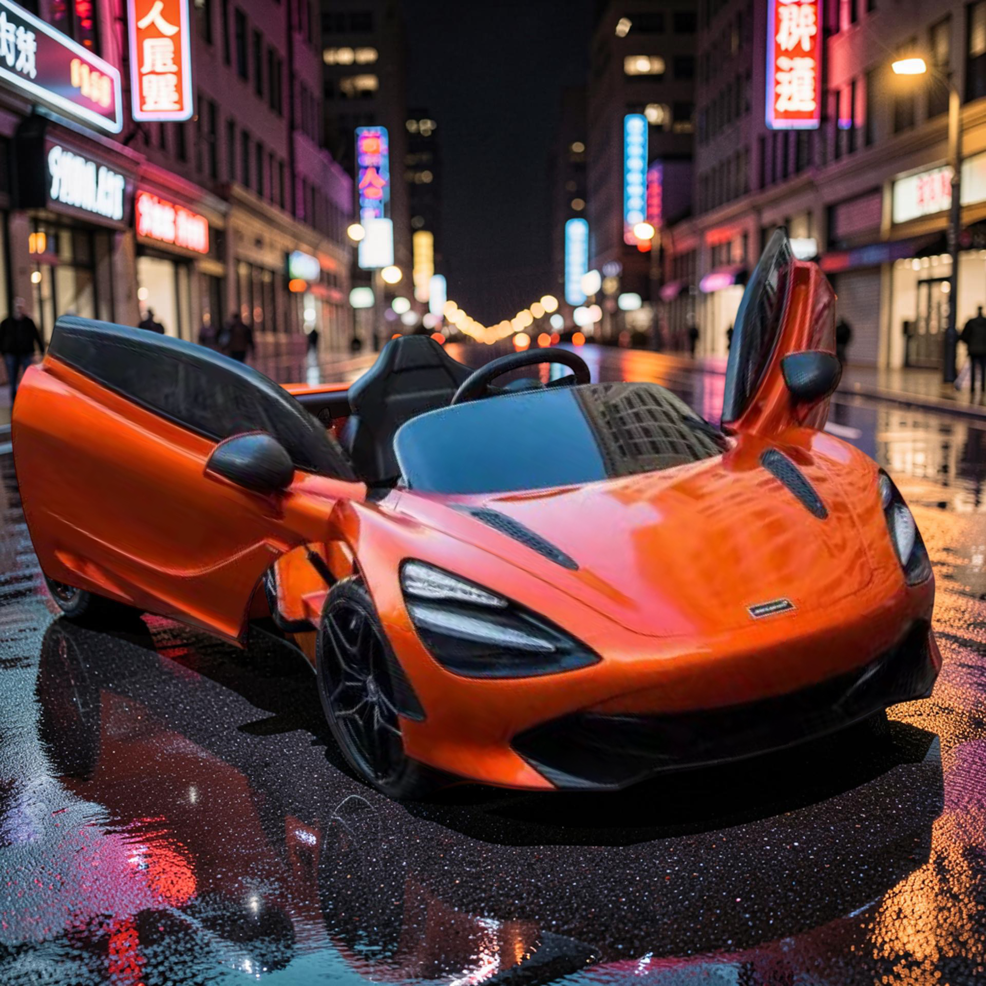 2026 XL McLaren Kids Ride-On Car – 90W Dual Motor, Leather Seat, Butterfly Doors, LED Lights, Bluetooth & Remote Control