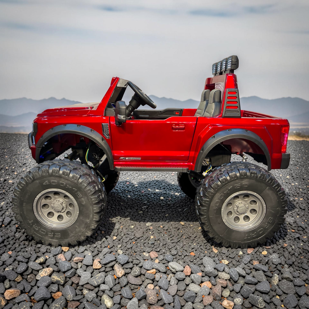 2026 Ford F-450 Lifted Kids Ride-On Truck – XXL 2-Seater (Ages 3–8), 180W 4 Motors, Leather Seats, Off-Road Rubber Tires, LED Lights, Bluetooth Speakers & Parental Remote Control