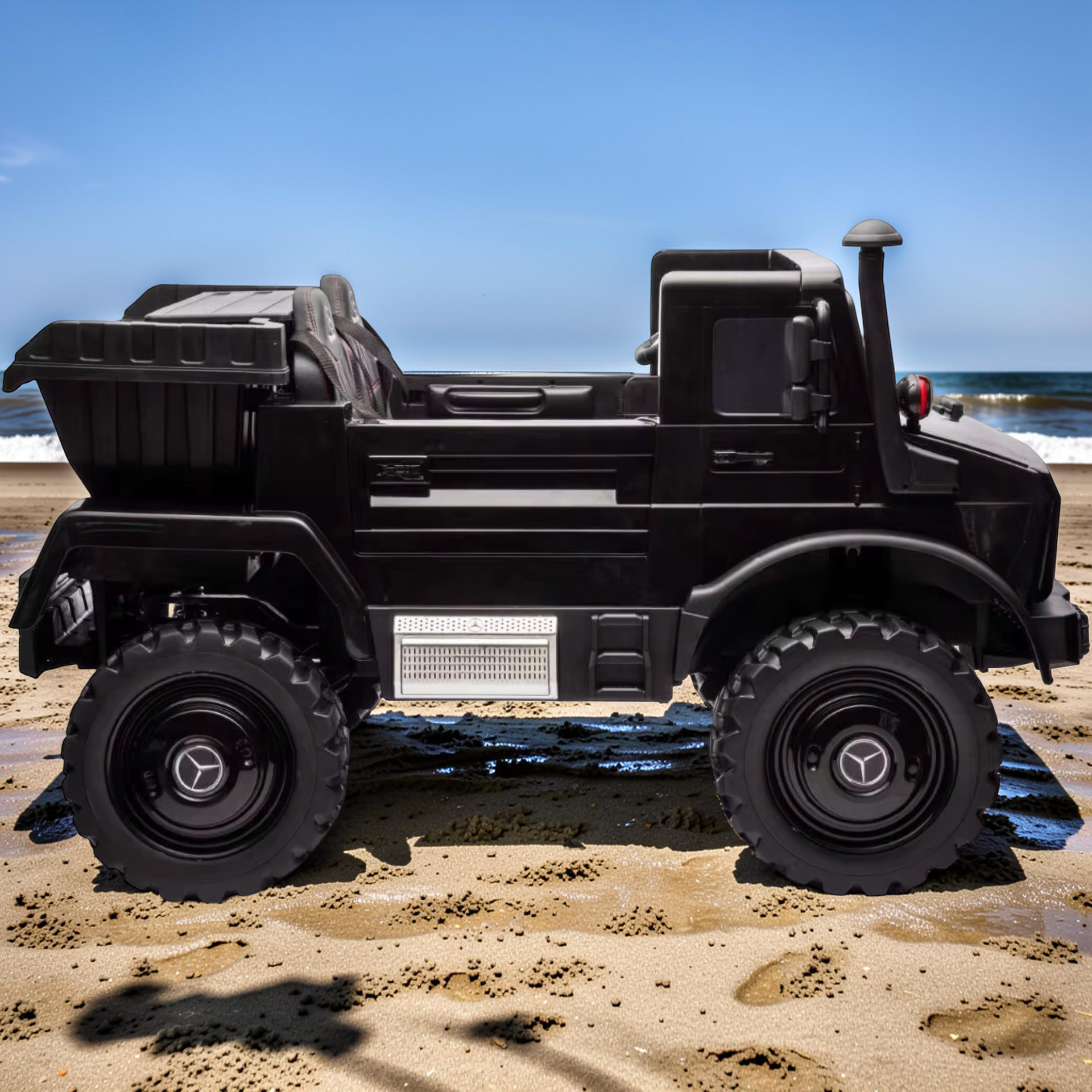 2026 XXL Mercedes-Benz Kids Dump Truck Ride-On – 4 Motors, Hydraulic Dump Bed, 2-Seater, Remote Control, LED Lights, Bluetooth