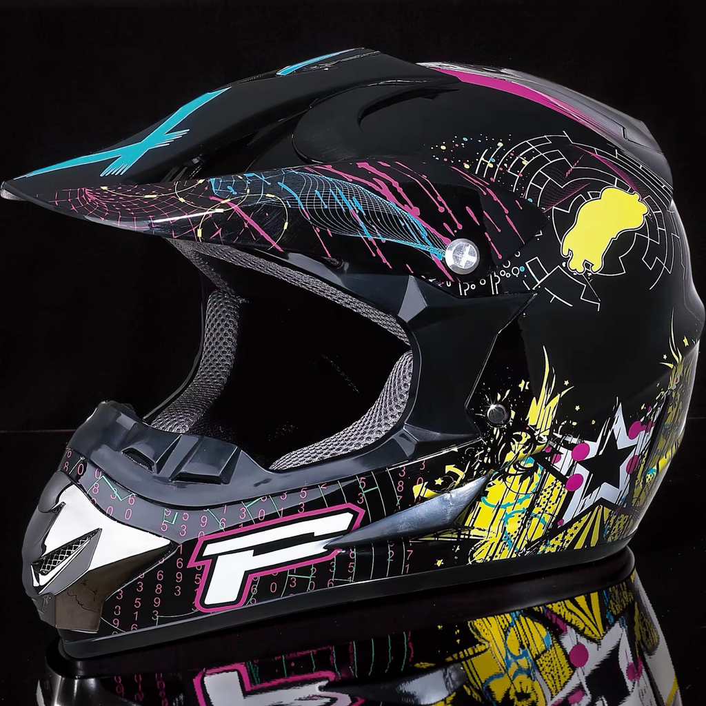 Pro Youth Motocross Helmet with Visor – DOT Approved Lightweight Dirt Bike Helmet with Ultra-Soft Padding