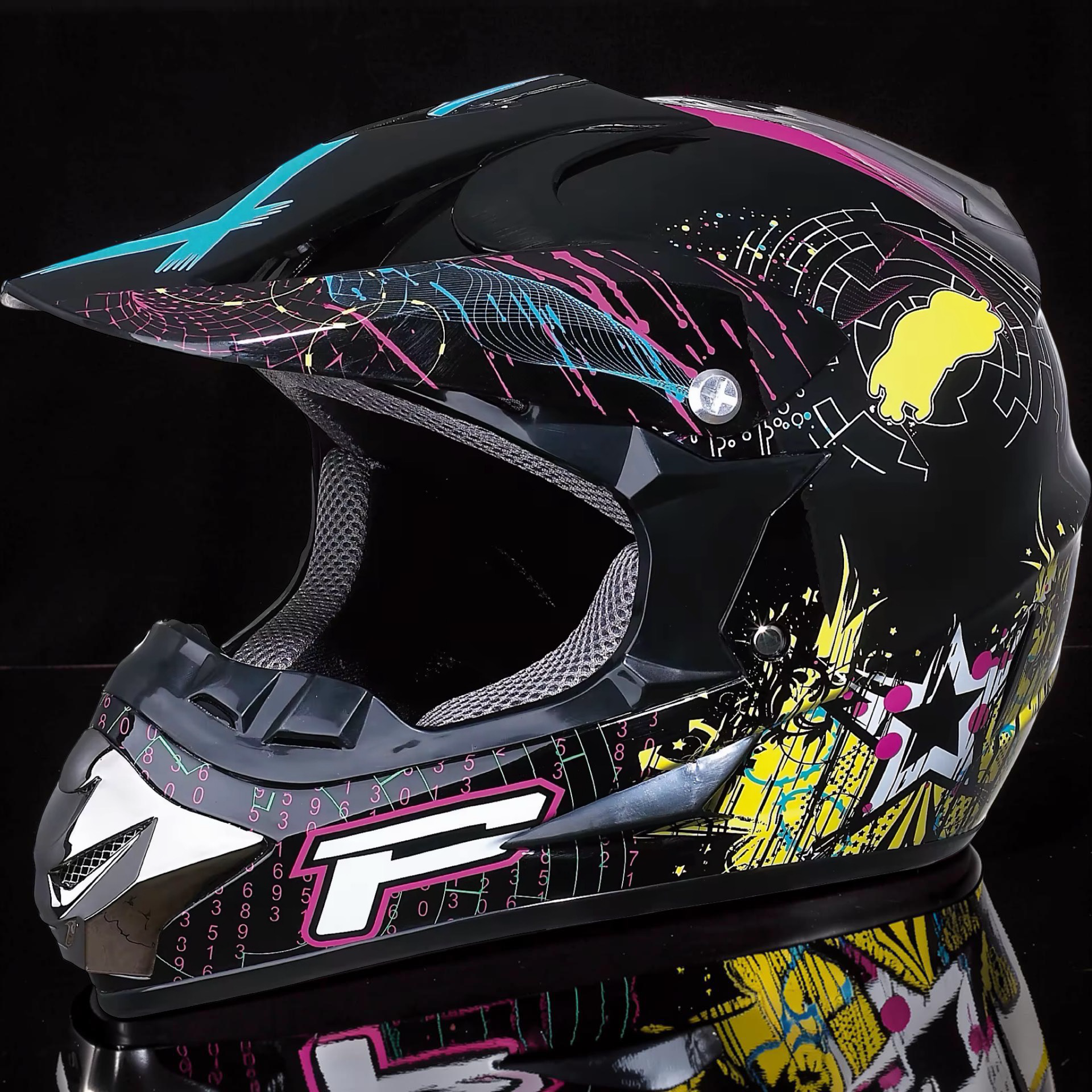 Pro Youth Motocross Helmet with Visor – DOT Approved Lightweight Dirt Bike Helmet with Ultra-Soft Padding