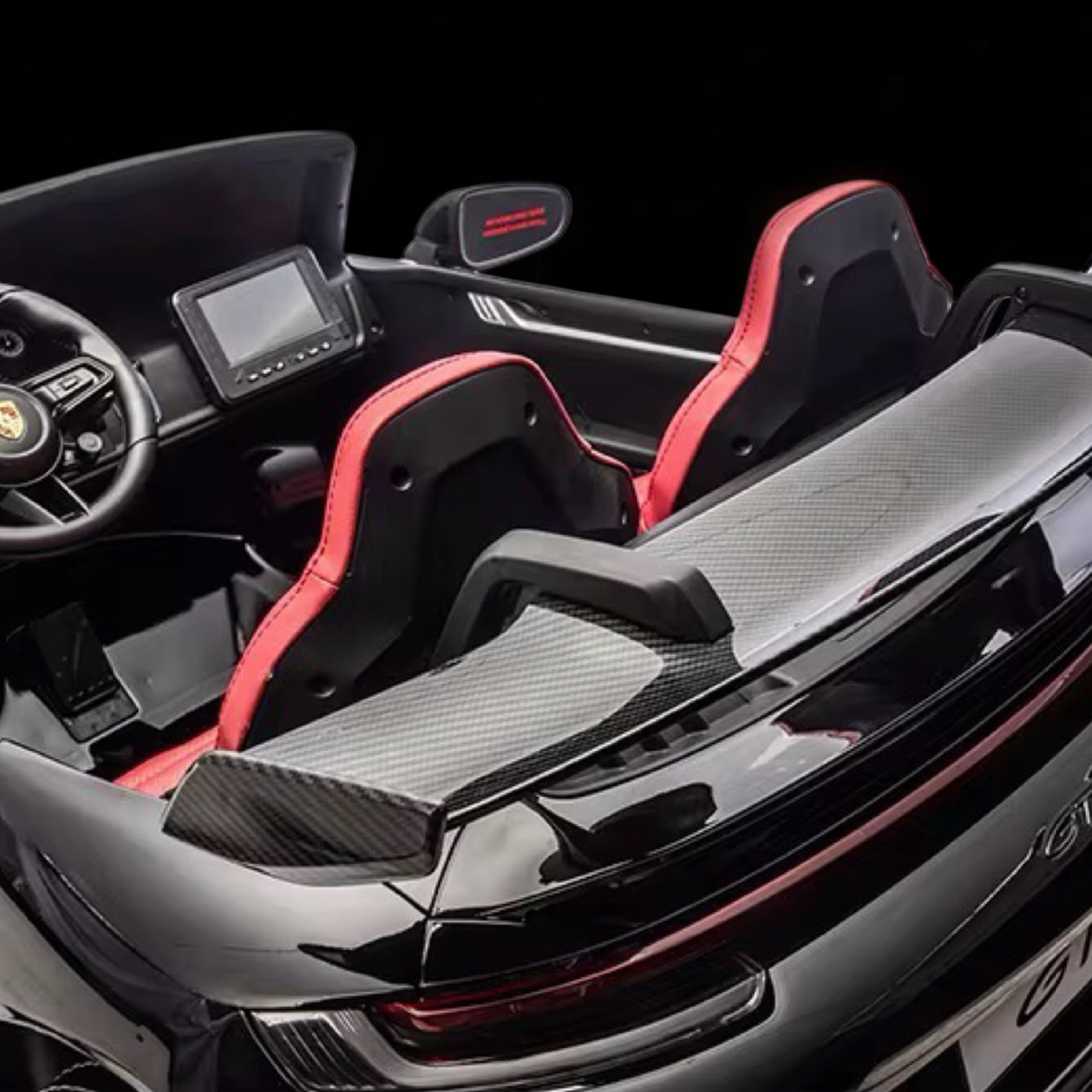 2026 XXL 2-Seater Kids Ride-On by Porsche – Dual 180W Motors, Leather Seats, Rubber Tires, LED Lights, Touchscreen LCD, Bluetooth & Remote Control