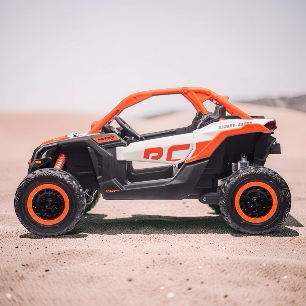 2026 Maverick Lifted Kids Ride-On UTV – XXL 2-Seater (Ages 3–8), 200W 4 Motors, Leather Seats, Off-Road Rubber Tires, LED Lights, Bluetooth Speakers & Parental Remote Control