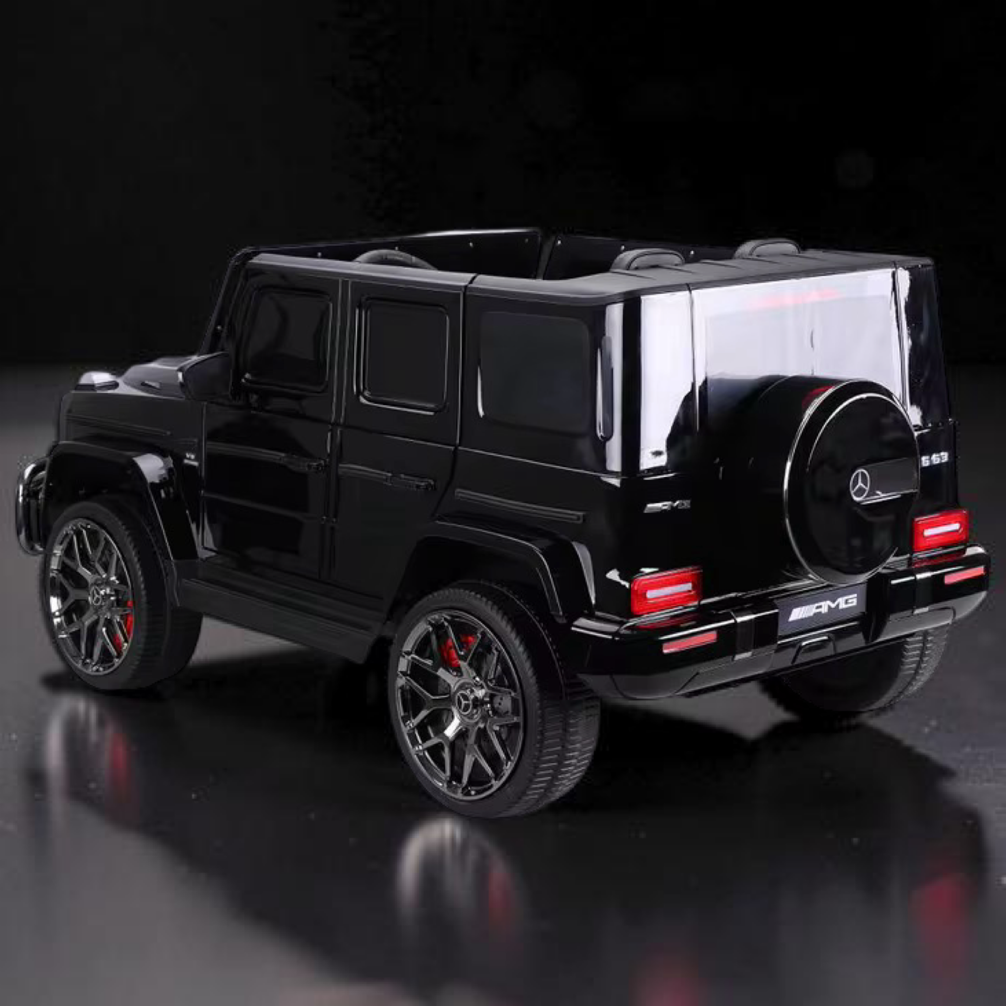 2026 XXL Mercedes-Benz AMG G-Wagon Kids 2-Seater Ride-On SUV – 150W 4 Motors, Leather Seats, Rubber Tires, LED Lights, Bluetooth Speakers & Remote Control (Ages 3–10)