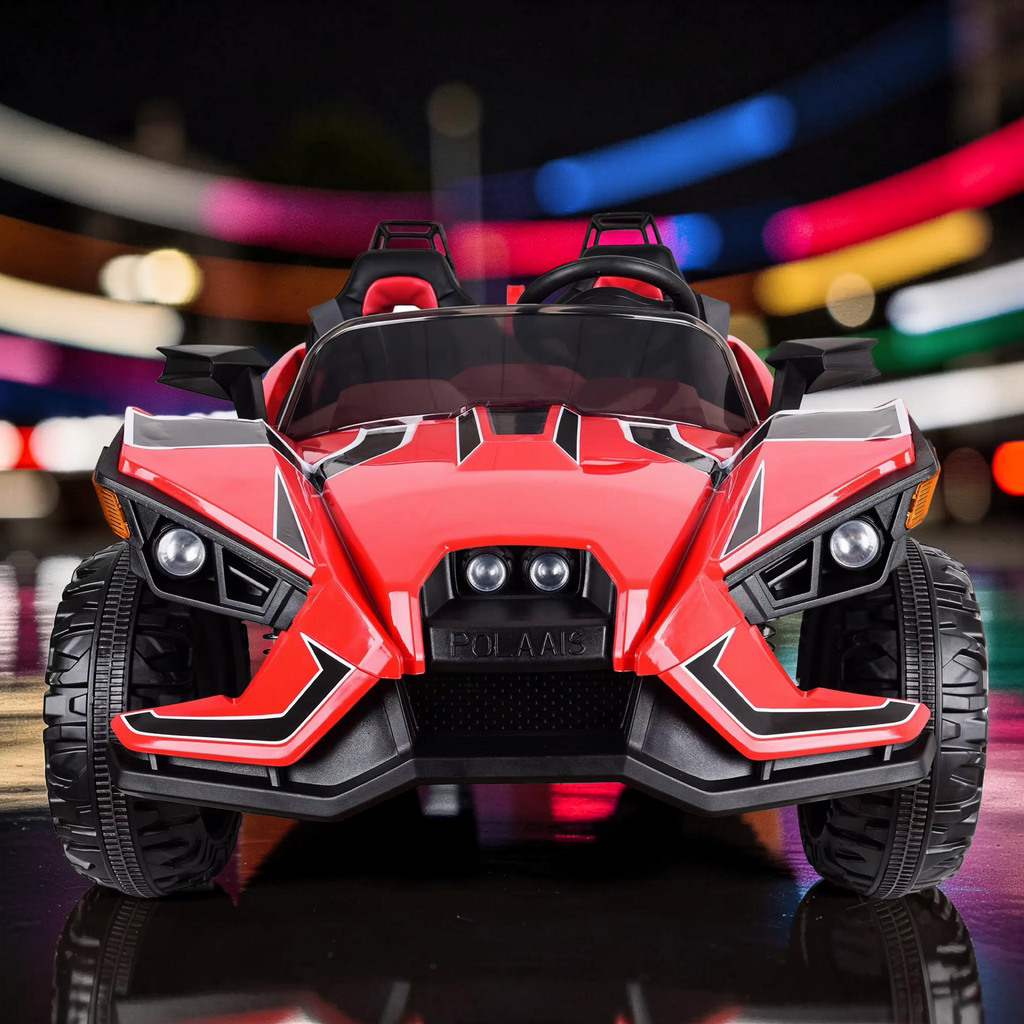 2026 XL 2-Seater Slingshot Kids Ride-On – Dual 90W Motors, Leather Seats, Rubber Tires, LED Lights, Bluetooth & Remote Control