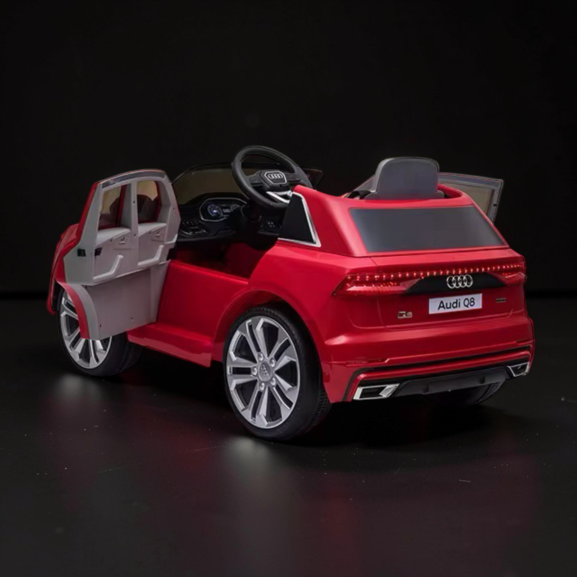 2026 Audi Q8 Kids Ride-On Car – Large (Ages 1–6), 50W Dual Motors, LED Lights, Bluetooth Speakers & Parental Remote Control