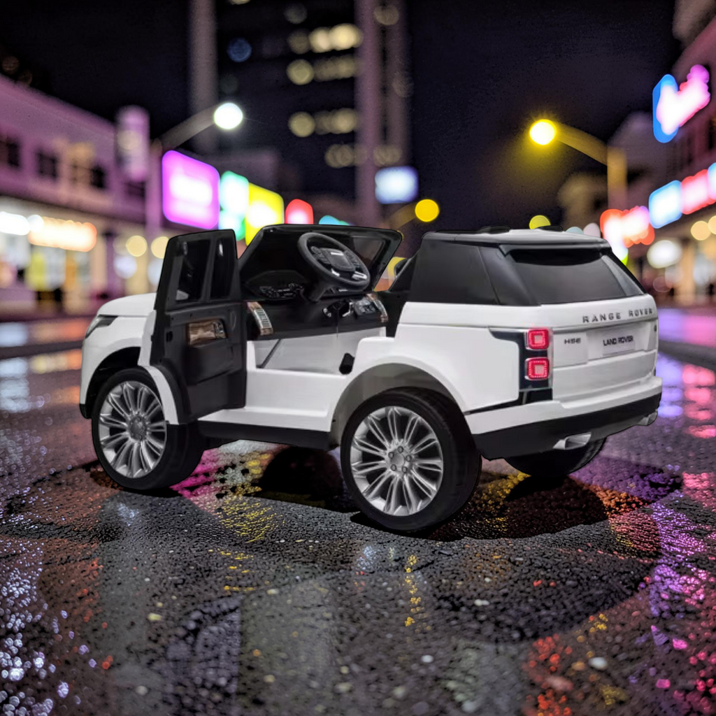 2026 XXL Land Rover Range Rover Kids 2-Seater Ride-On SUV – 180W Dual Motors, Leather Seats, Rubber Tires, Touchscreen LCD, LED Lights, Bluetooth, Remote Control (Ages 3–8)