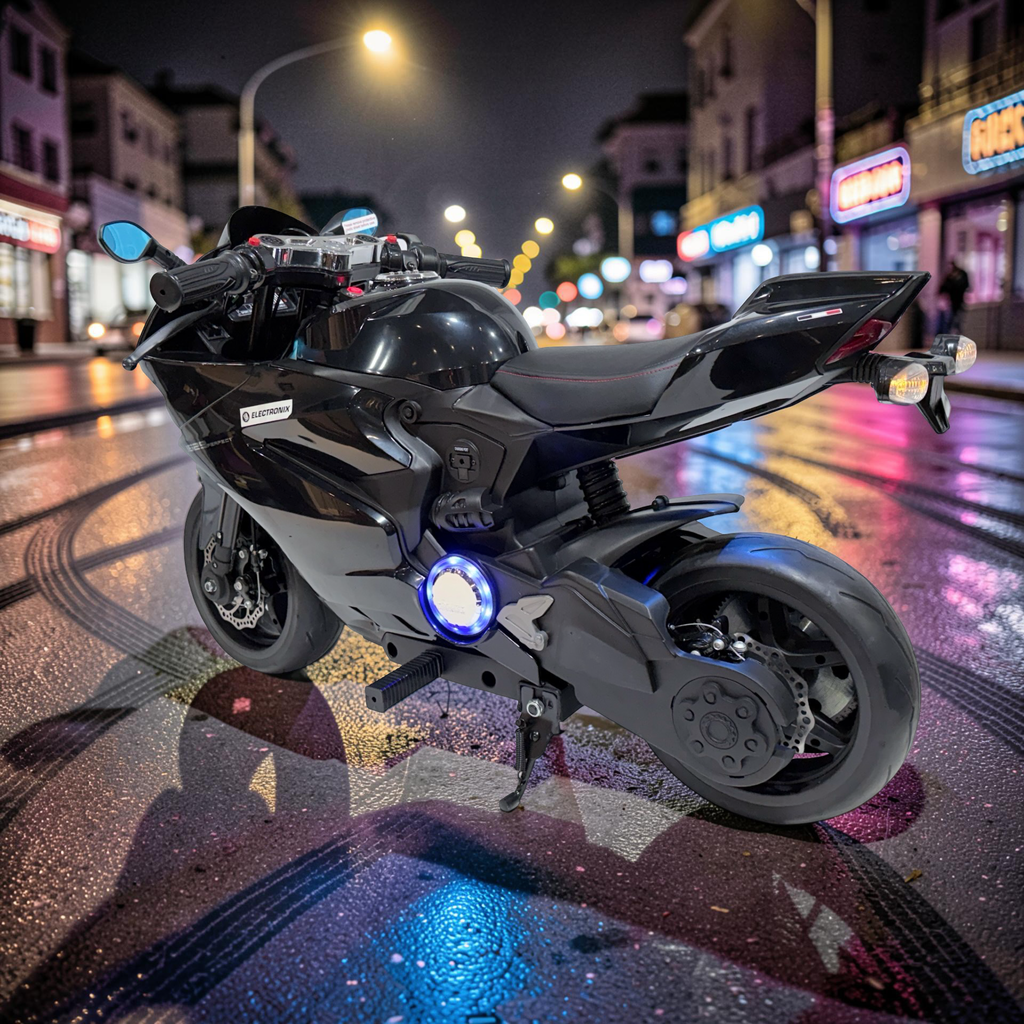 2026 XXL Premium Performance Ducati Kids Electric Motorcycle – 250W Motor, Leather Seat, Rubber Wheels, LED Lights & Bluetooth Speakers