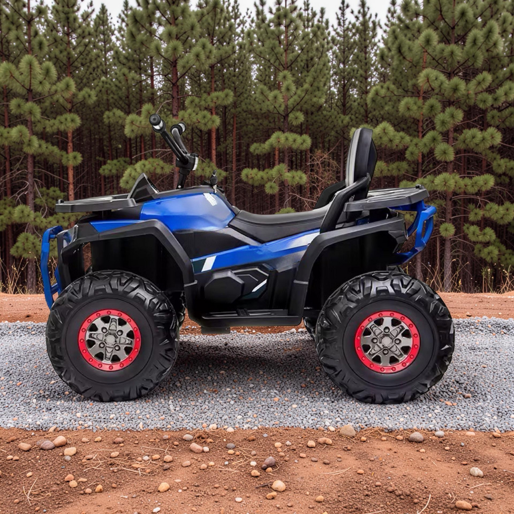 2026 XL Electronix Kids ATV Ride-On – 90W 4 Motors 4x4, Rugged Rubber Tires, Leather Seat, LED Lights (Ages 2–8)