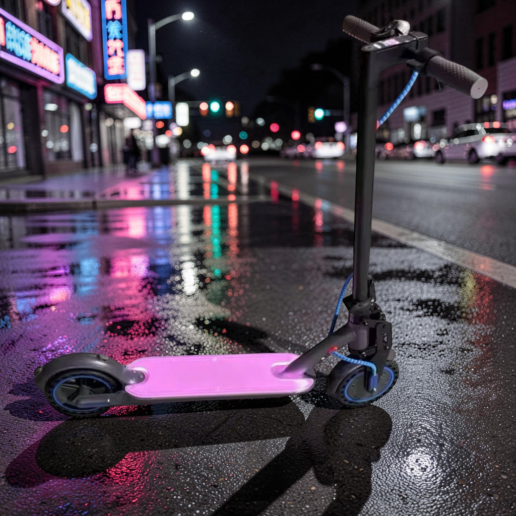 2026 Vegas Electric Scooter – 200W Brushless Motor, Lithium Battery, Disc Brake, LED Lights, Foldable (Ages 6+)