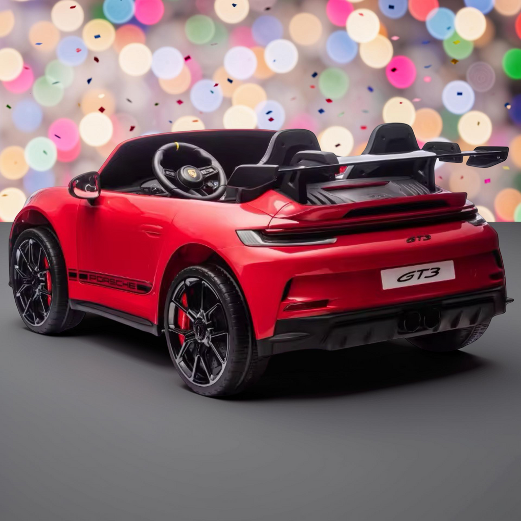 2026 XXL 2-Seater Kids Ride-On by Porsche – Dual 180W Motors, Leather Seats, Rubber Tires, LED Lights, Touchscreen LCD, Bluetooth & Remote Control