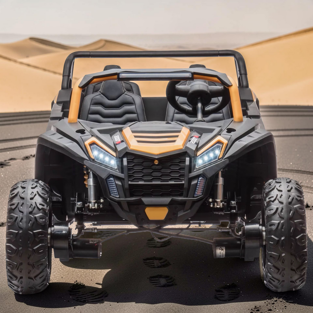 2026 XXXXL 4-Seater Kids Electric UTV – Ages 3–14, 600W Performance Motor, Metal Frame, Off-Road Air Tires, Disk Foot Brake, LED Lights & Bluetooth Speakers