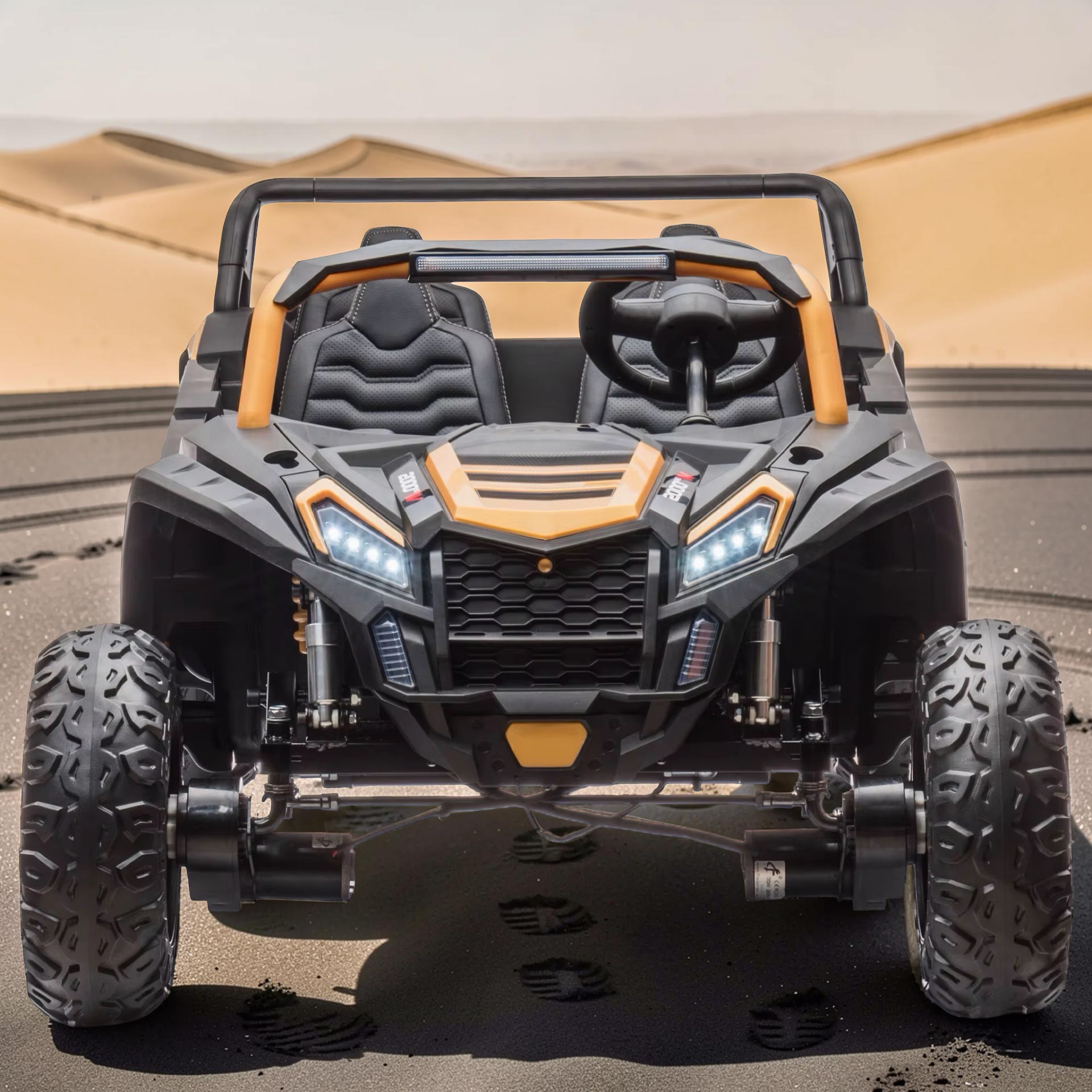 2026 XXXXL 4-Seater Kids Electric UTV – Ages 3–14, 600W Performance Motor, Metal Frame, Off-Road Air Tires, Disk Foot Brake, LED Lights & Bluetooth Speakers