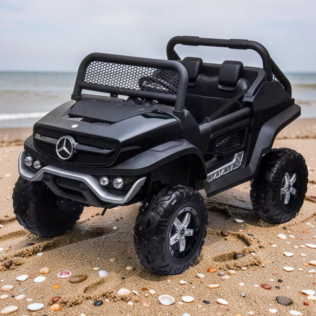 2026 XXL 2-Seater Mercedes-Benz UTV Ride-On (150W, 4 Motors) – Leather Seats, Rubber Tires, LED Lights, Bluetooth & Remote Control