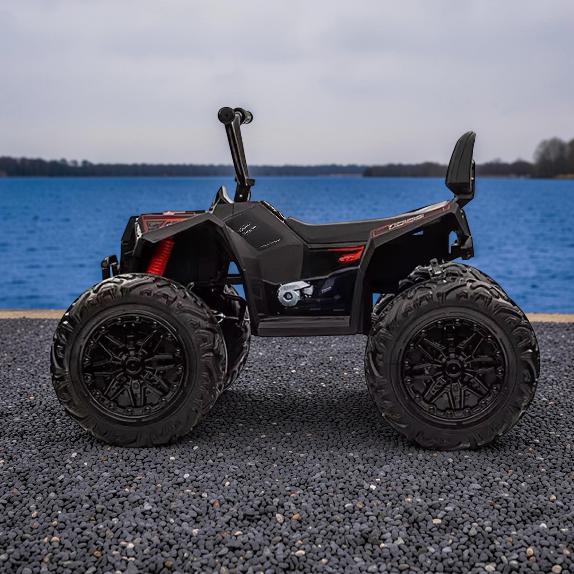 2026 XXL Electronix Kids 4x4 ATV Ride-On – 180W Quad Motors, Off-Road Rubber Tires, Leather Seat, LED Lights (Ages 3–10)