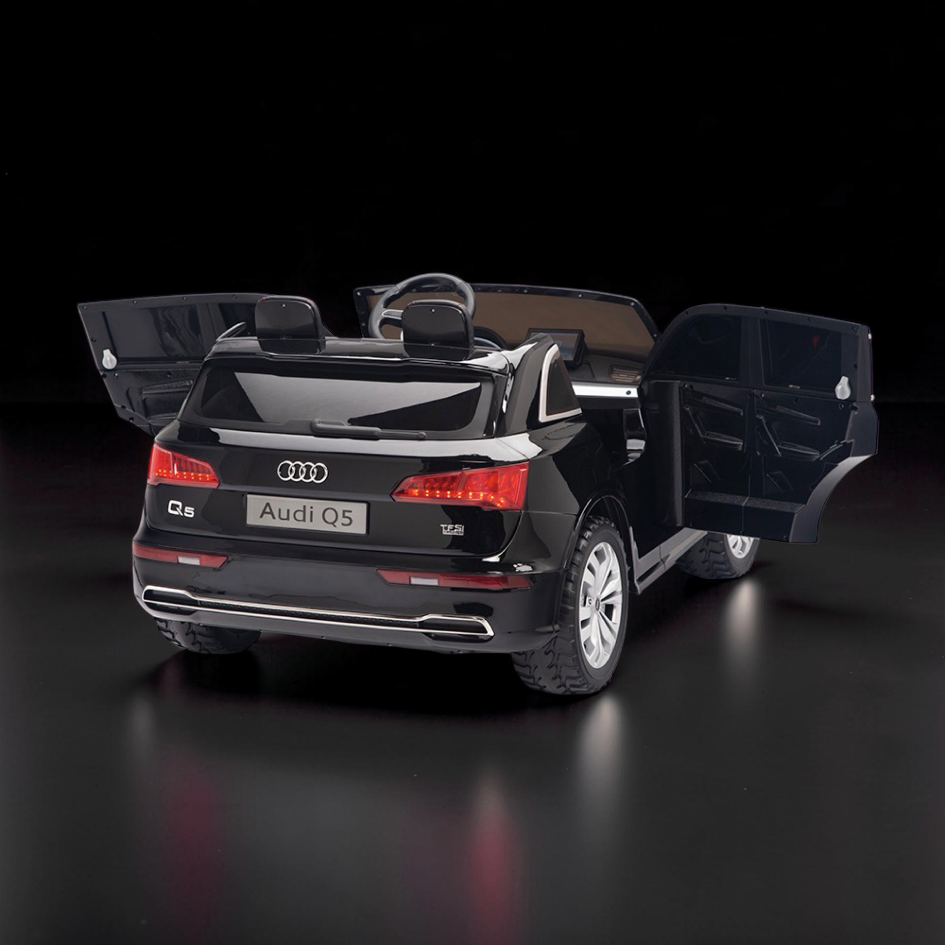 2026 XXL Audi Q5 Kids 2-Seater Ride-On SUV – 180W Dual Motors, Leather Seats, Off-Road Rubber Tires, Touchscreen LCD, LED Lights, Bluetooth, Remote Control (Ages 3–8)
