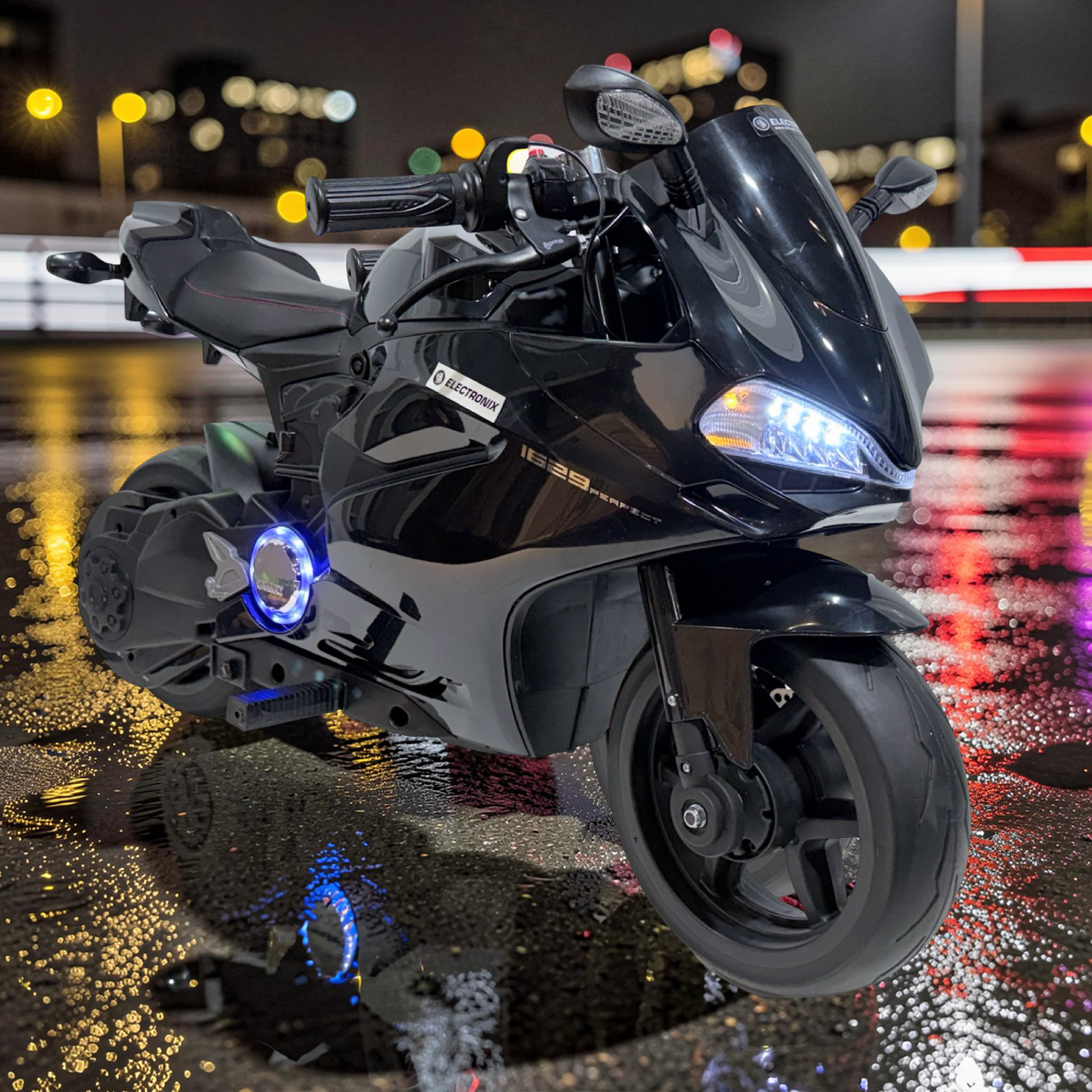 2026 XXL Premium Performance Ducati Kids Electric Motorcycle – 250W Motor, Leather Seat, Rubber Wheels, LED Lights & Bluetooth Speakers