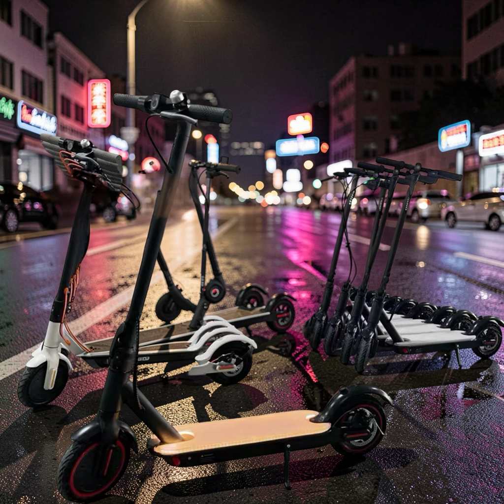 2026 Vegas Electric Scooter – 200W Brushless Motor, Lithium Battery, Disc Brake, LED Lights, Foldable (Ages 6+)