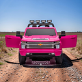 2026 XL Chevrolet Silverado Kids Ride-On Truck – Dual Motors, 2-Seater, Rubber Tires, LED Lights, Remote Control (Ages 3–8)
