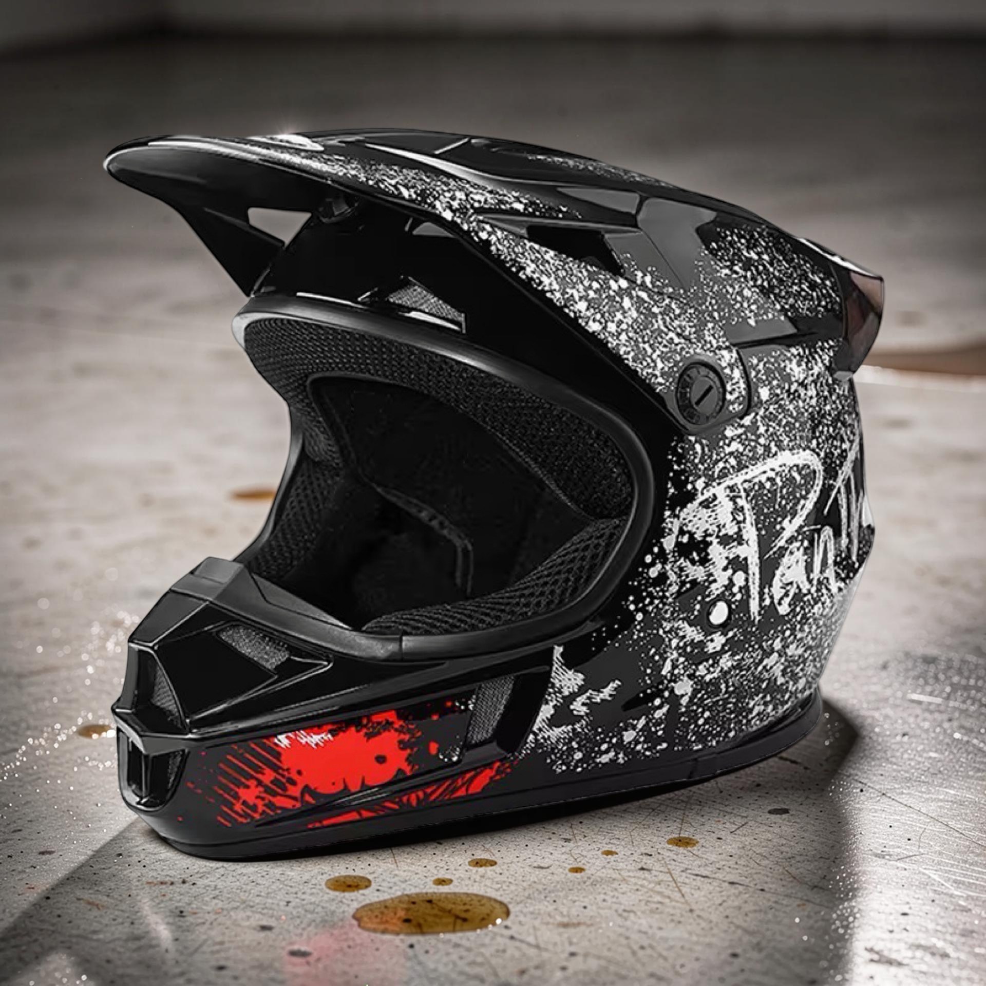 Pro Youth Motocross Helmet with Visor – DOT Approved Lightweight Dirt Bike Helmet with Ultra-Soft Padding