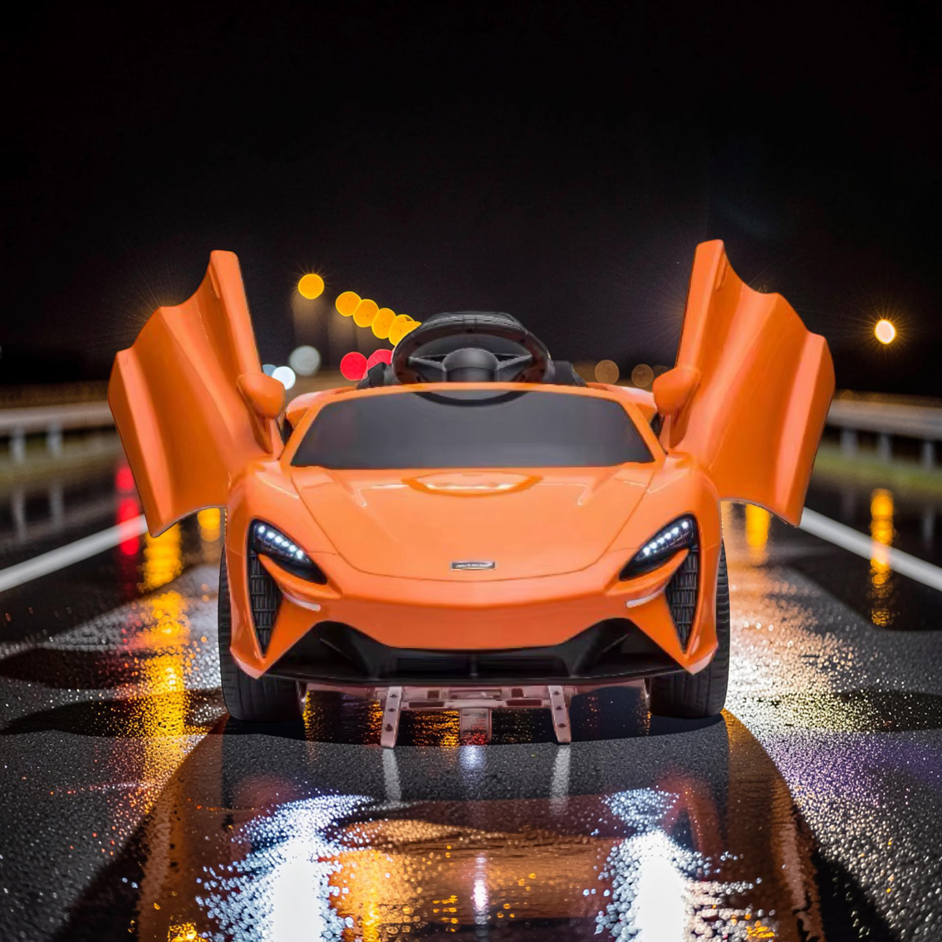 2026 Large McLaren Kids Ride-On Car – 45W Dual Motor, Butterfly Doors, LED Lights, Bluetooth & Remote Control