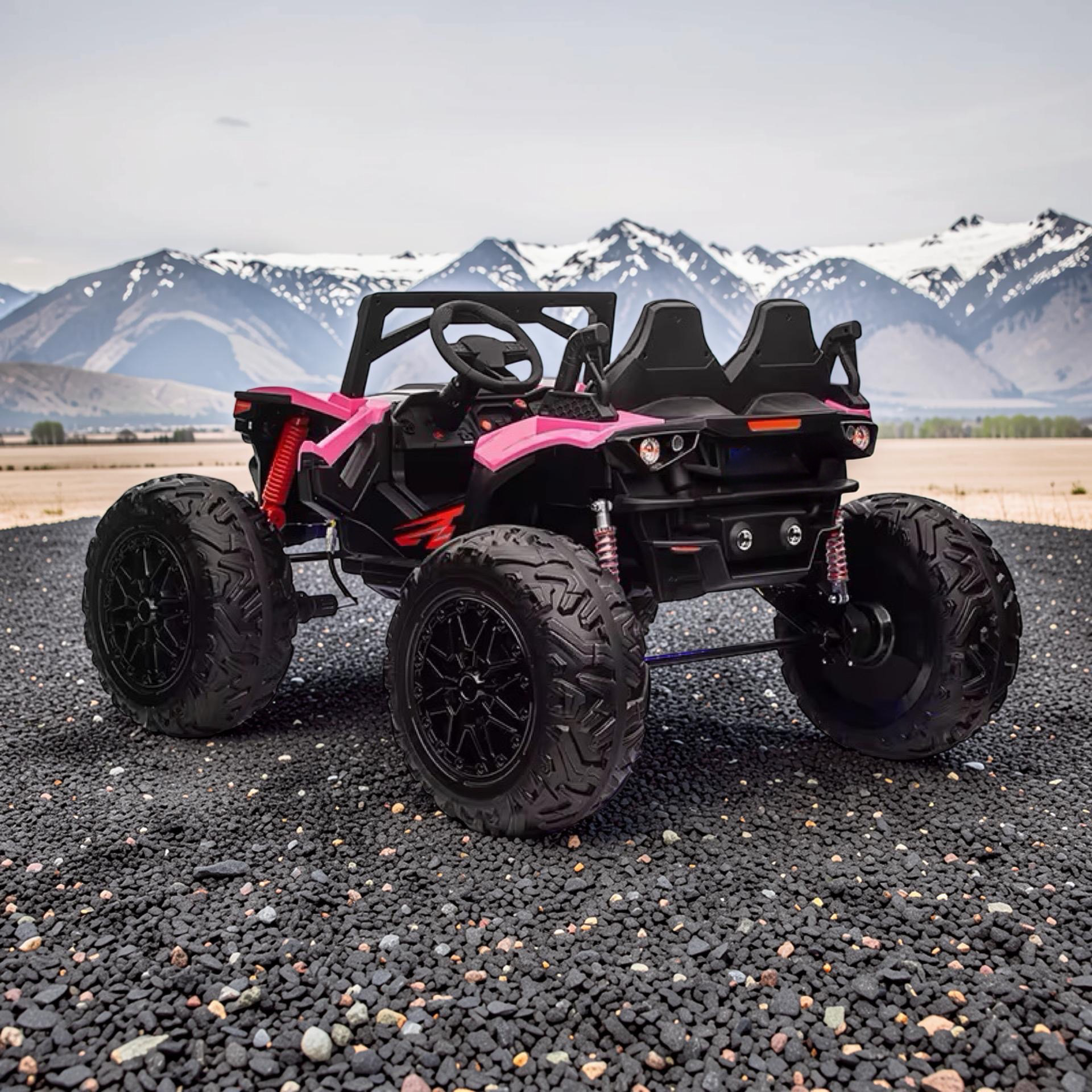 2026 XXL Electronix Dune Buggy Sport Kids 2-Seater Ride-On – 180W 4 Motors, Leather Seats, Rubber Tires, LED Lights, Bluetooth Speakers & Remote Control (Ages 3–8)