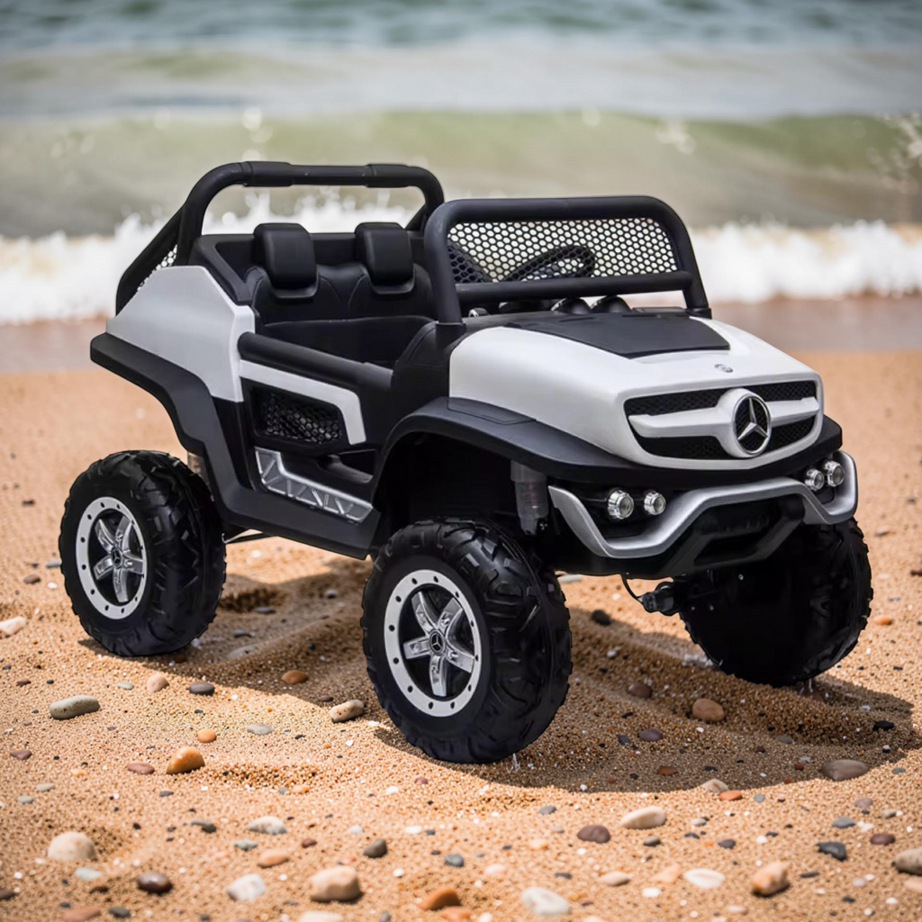 2026 XXL 2-Seater Mercedes-Benz UTV Ride-On (150W, 4 Motors) – Leather Seats, Rubber Tires, LED Lights, Bluetooth & Remote Control