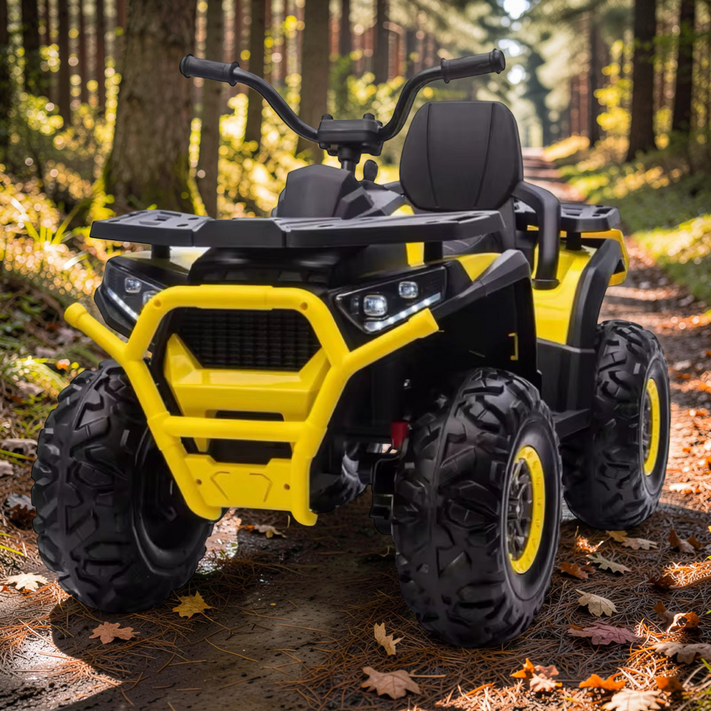 2026 XL Electronix Kids ATV Ride-On – 90W 4 Motors 4x4, Rugged Rubber Tires, Leather Seat, LED Lights (Ages 2–8)