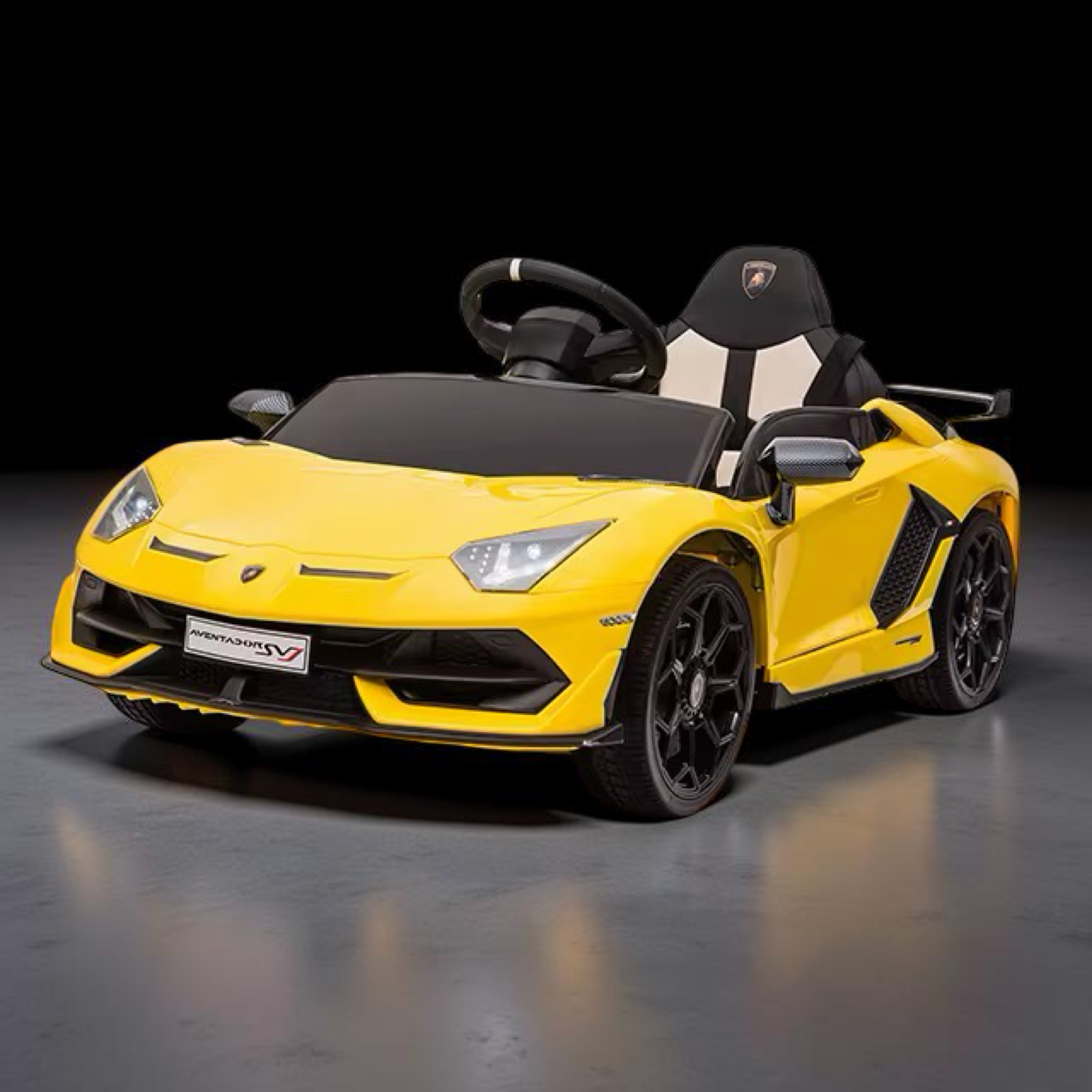 2026 Large Lamborghini Aventador Kids Ride-On Car – 50W Dual Motors, Hydraulic Butterfly Doors, LED Lights, Bluetooth Speakers & Remote Control