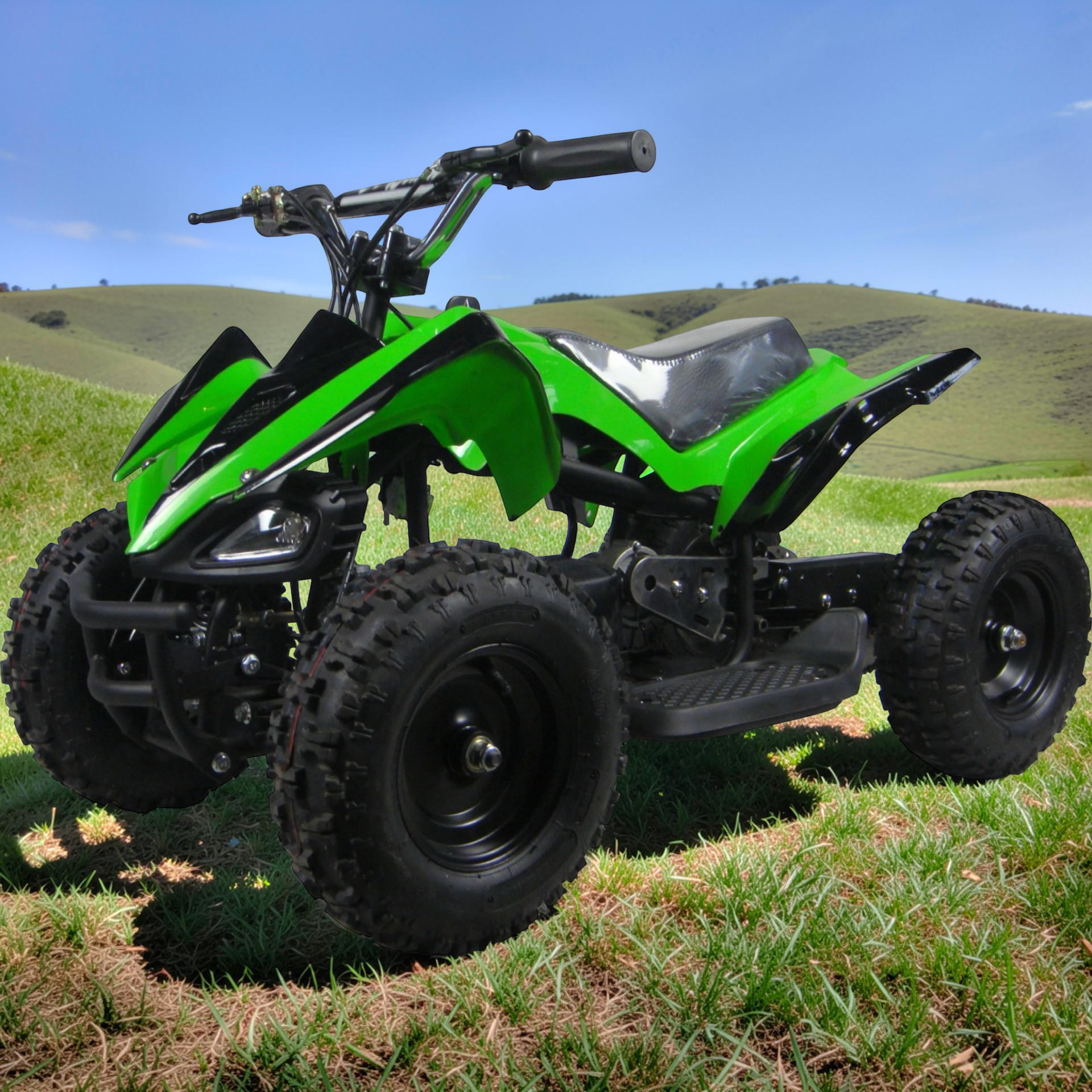 2026 XXL Electronix Kids Electric ATV – 300W Motor, Metal Frame, Tubeless Air Tires, Disc Hand Brake, LED Lights, Speed Governor (Ages 3–10)
