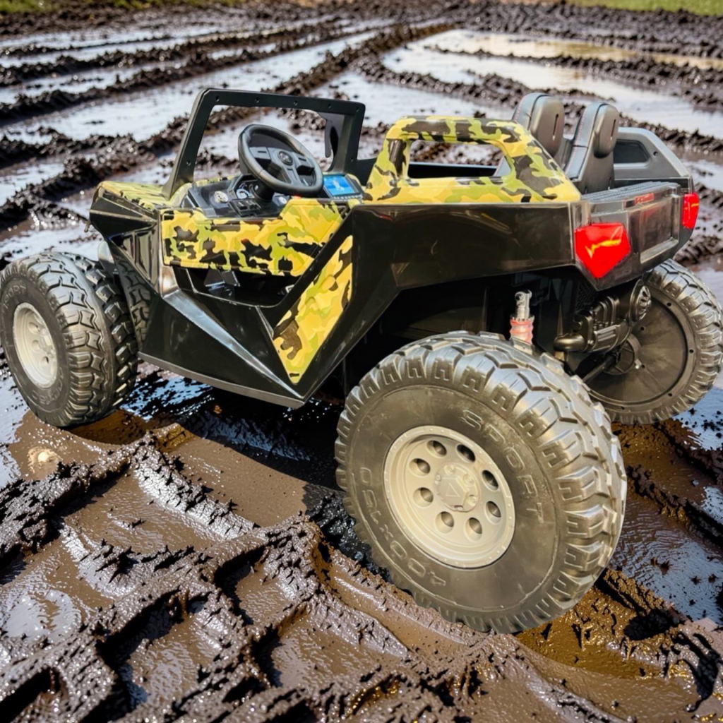 2026 XXL Dune Buggy ZX Kids Ride-On – 2 Seater (Ages 3–12), 180W 4 Motors, Off-Road Rubber Tires, Leather Seats, Touchscreen LCD, LED Lights, Bluetooth & Parental Remote Control