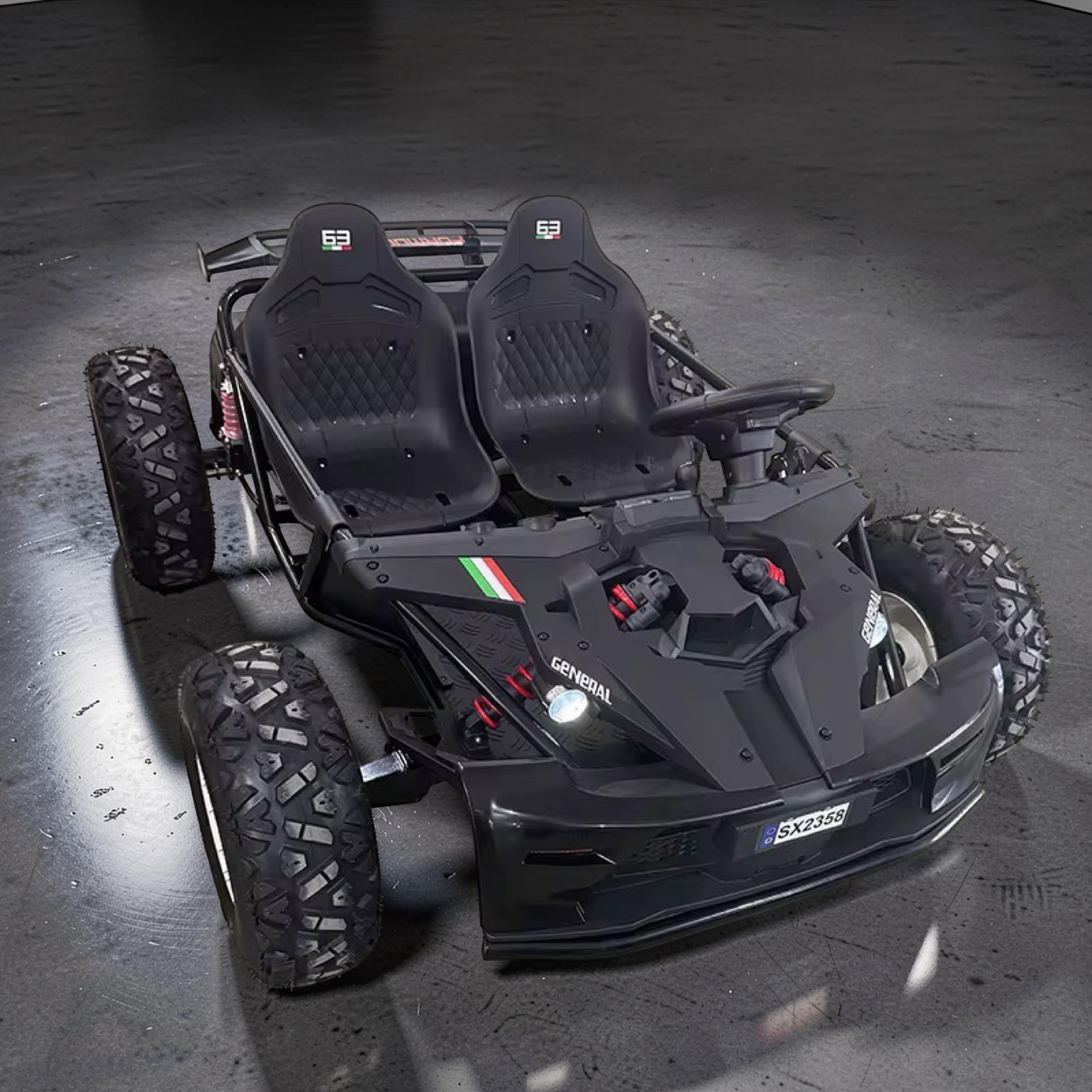 2026 XXXXL Premium Performance Kids Electric Dune Buggy – 2 Seater (Ages 8–15), 800W Brushless Motor, Metal Frame, Off-Road Air Tires, Dual Disk Brakes, Key Speed Governor & Bluetooth Speakers