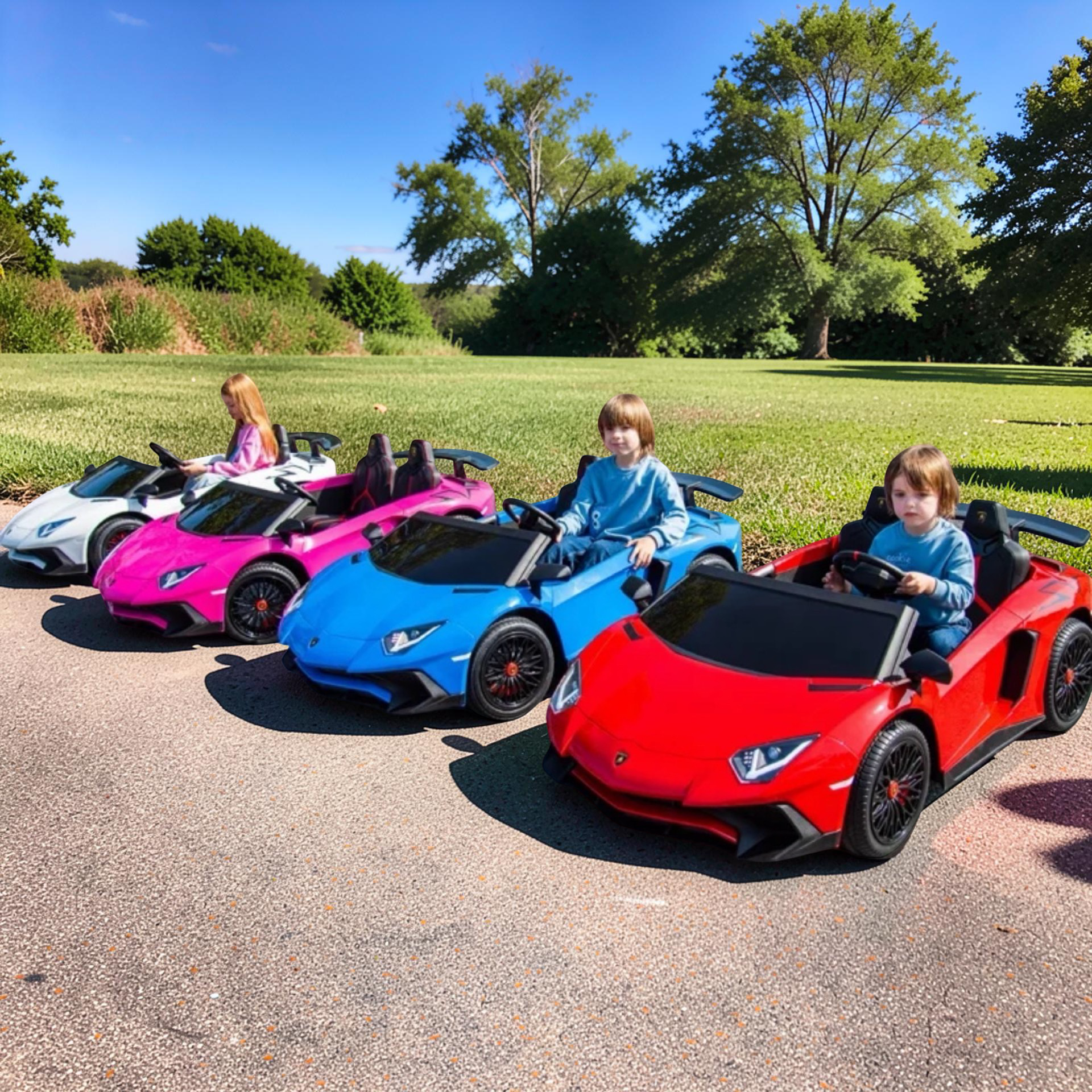2026 XXXL (6–14) LAMBORGHINI AVENTADOR 2-SEATER 200W BRUSHLESS ELECTRIC SUPERCAR – RENTAL