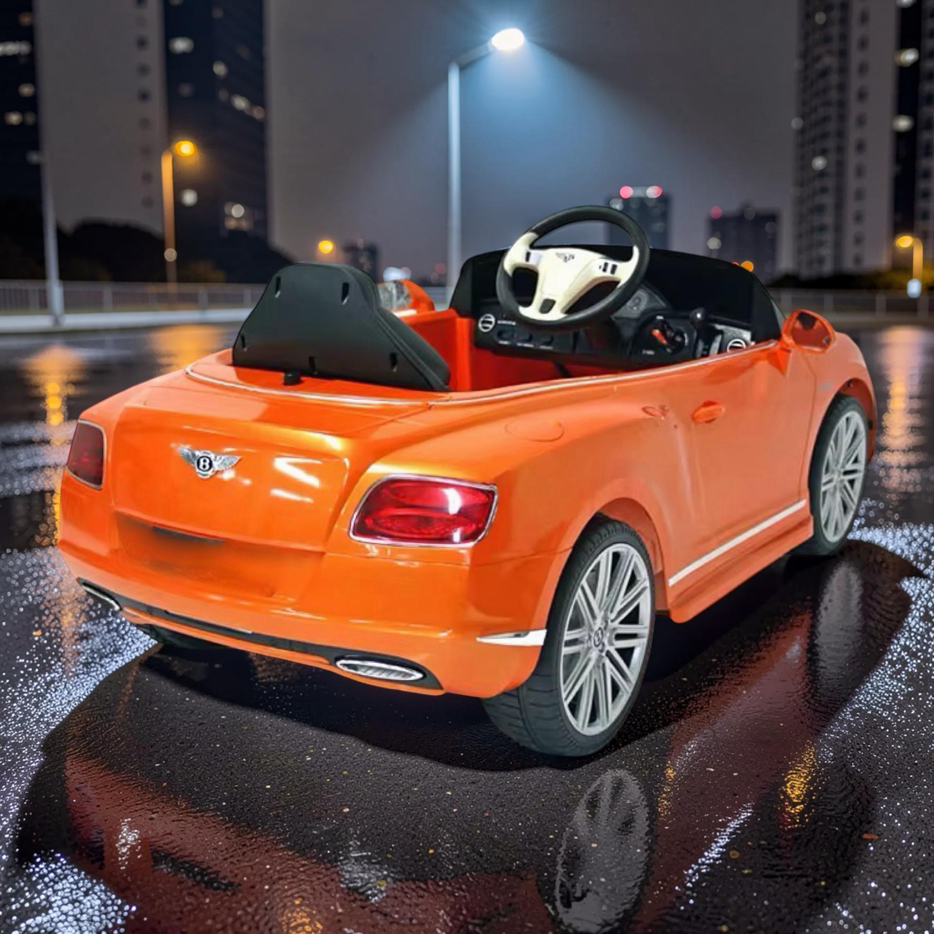2026 Large Bentley Kids Ride-On Car – 50W Dual Motors, LED Lights, Bluetooth Speakers & Remote Control (Ages 1–6)