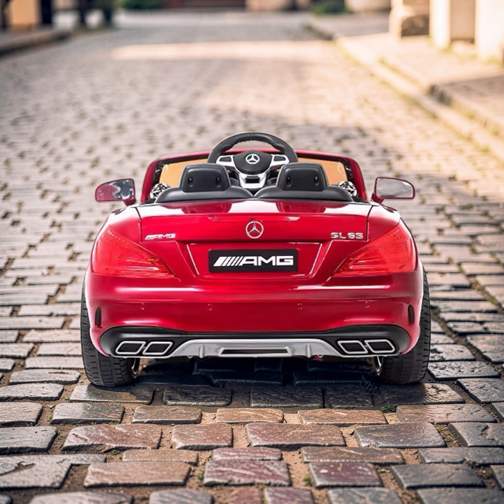2026 XL Mercedes-Benz AMG SL Kids Ride-On Car – 2 Motors, Leather Seat, Touchscreen LCD, LED Lights, Remote Control (Ages 1–6)