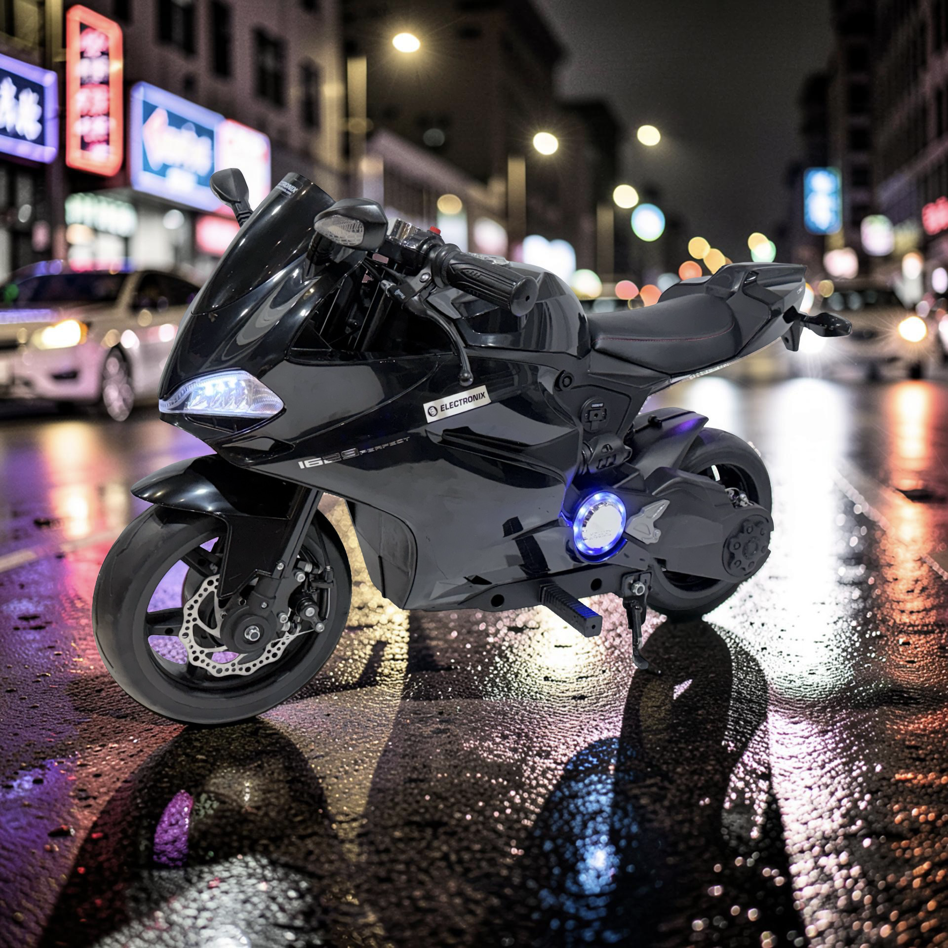 2026 XXL Premium Performance Ducati Kids Electric Motorcycle – 250W Motor, Leather Seat, Rubber Wheels, LED Lights & Bluetooth Speakers